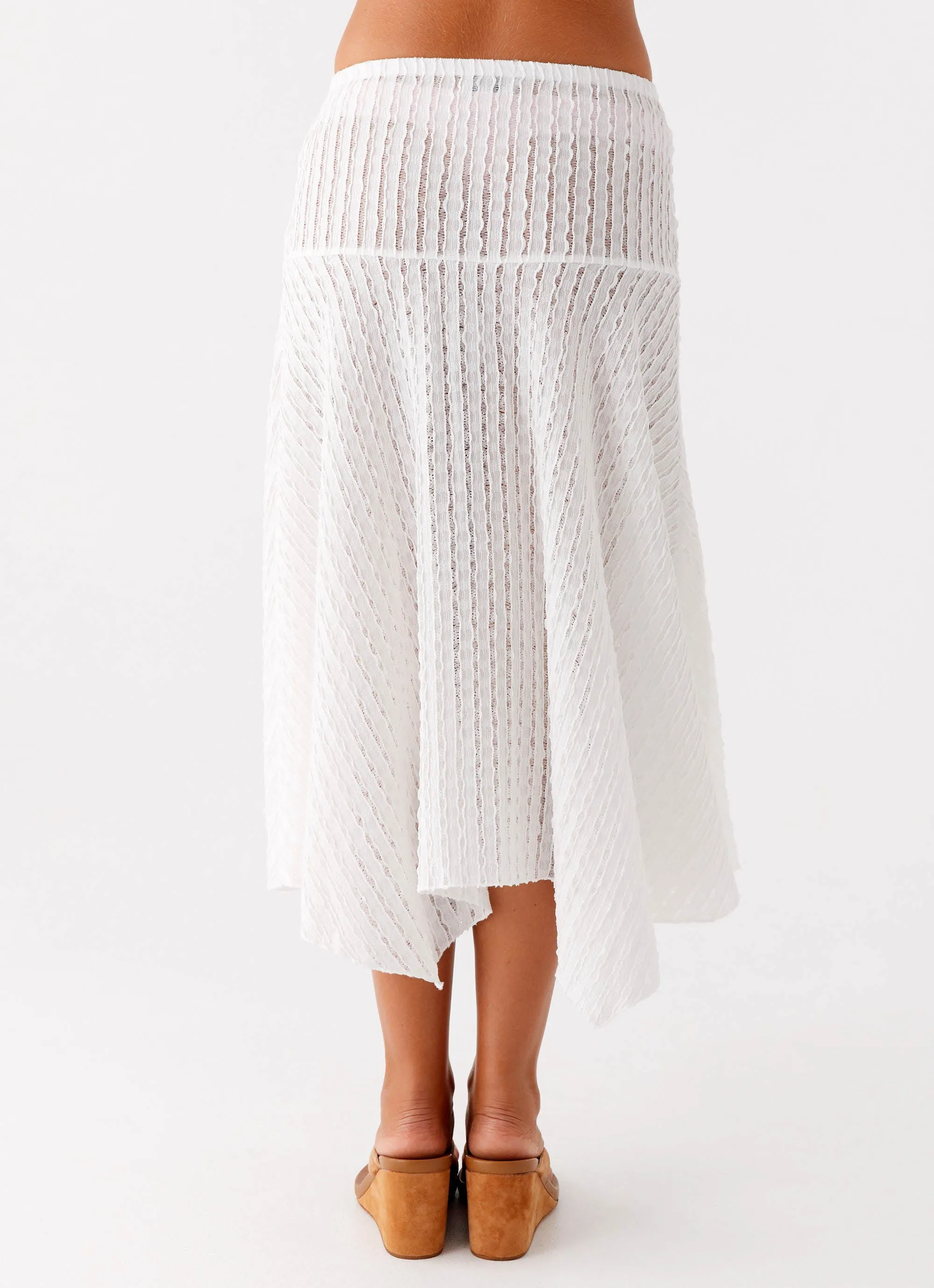 Chill Vibe Unique Feature Katta Midi Skirt - Ivory