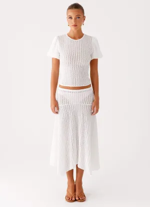 Katta Midi Skirt - Ivory Comfy Flow Katta Midi Skirt - Ivory Thermal Regulating