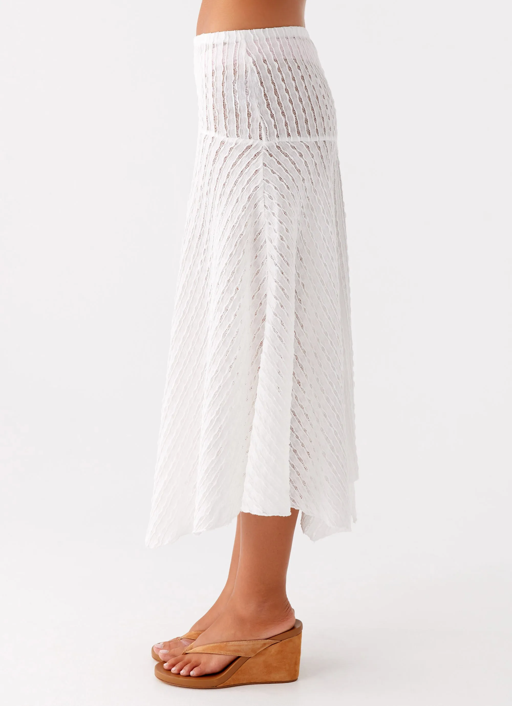 Katta Midi Skirt - Ivory Neutral Tones