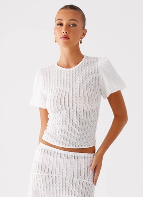 Katta Top - Ivory Ultra Silent Closure System Soft Knit Versatile Design Katta Top - Ivory