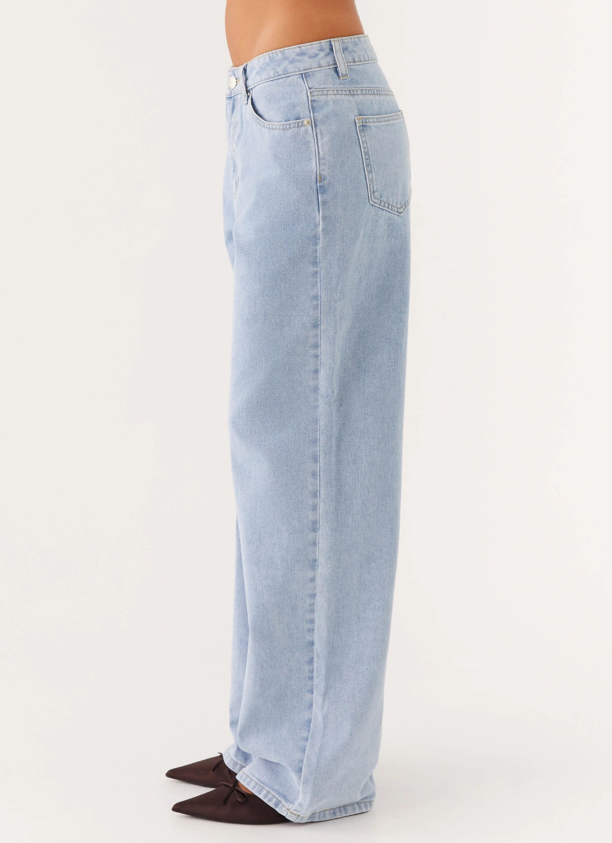 Keanna Low Rise Denim Jeans - Sky Active Wear Move Friendly