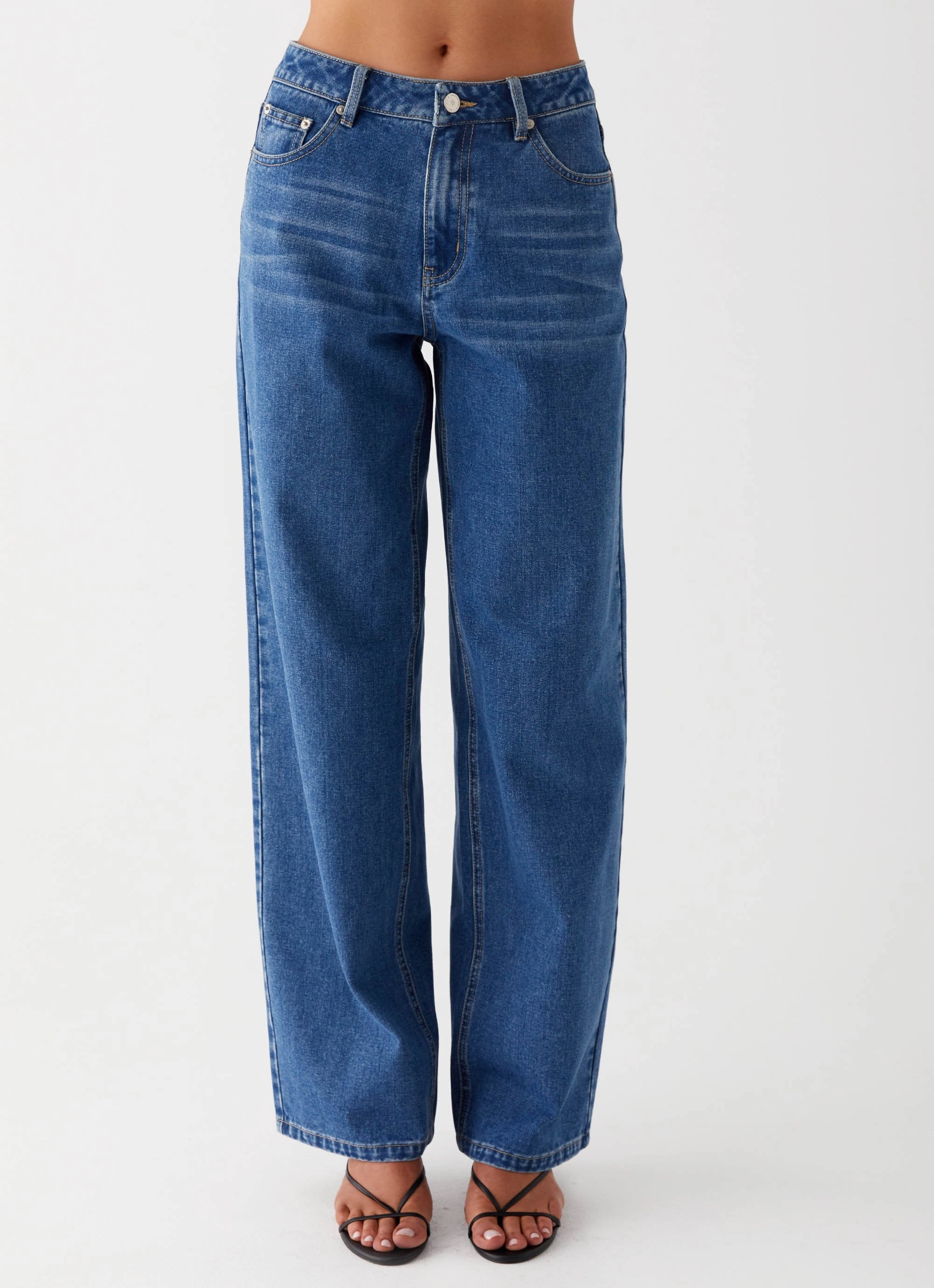 Keanna Low Rise Jeans - Indigo Weekend Style Comfy Texture
