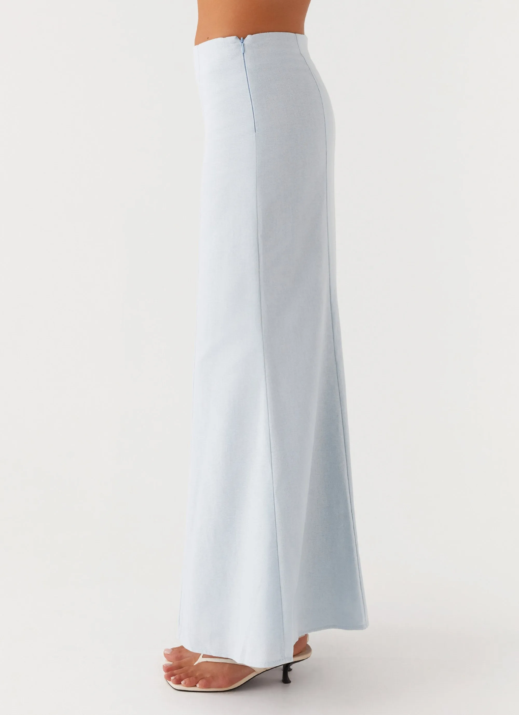 Keep Moving Maxi Skirt - Blue Festival Outfit A line