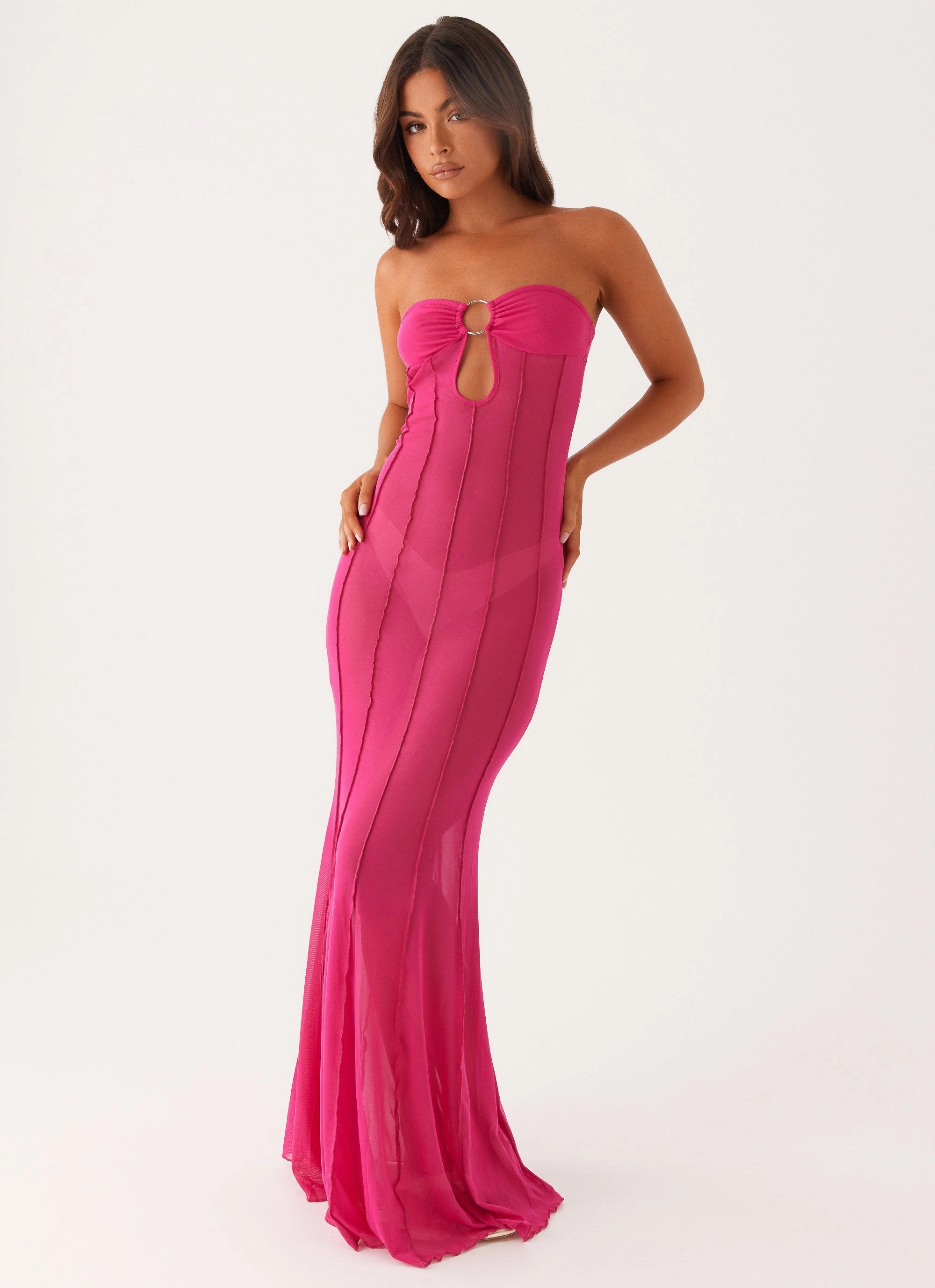 Kennedy Maxi Dress - Fuchsia loose silhouette