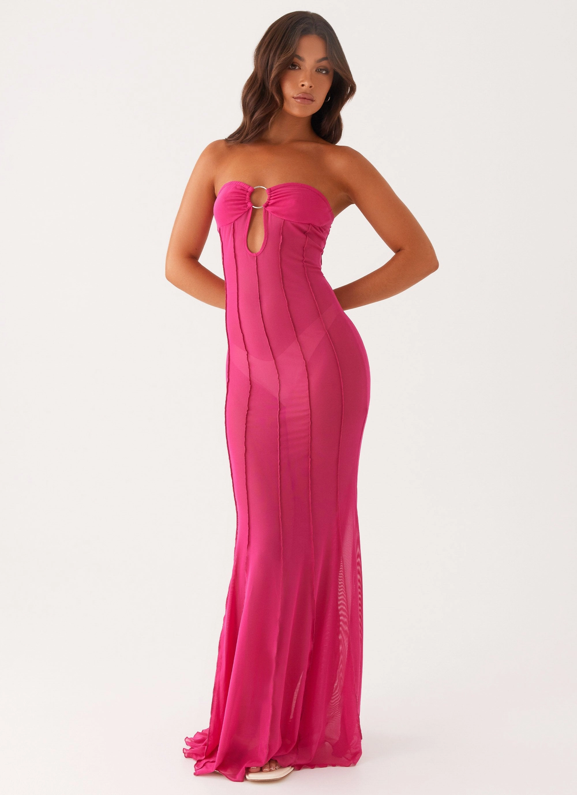 Kennedy Maxi Dress - Fuchsia Mature Glam