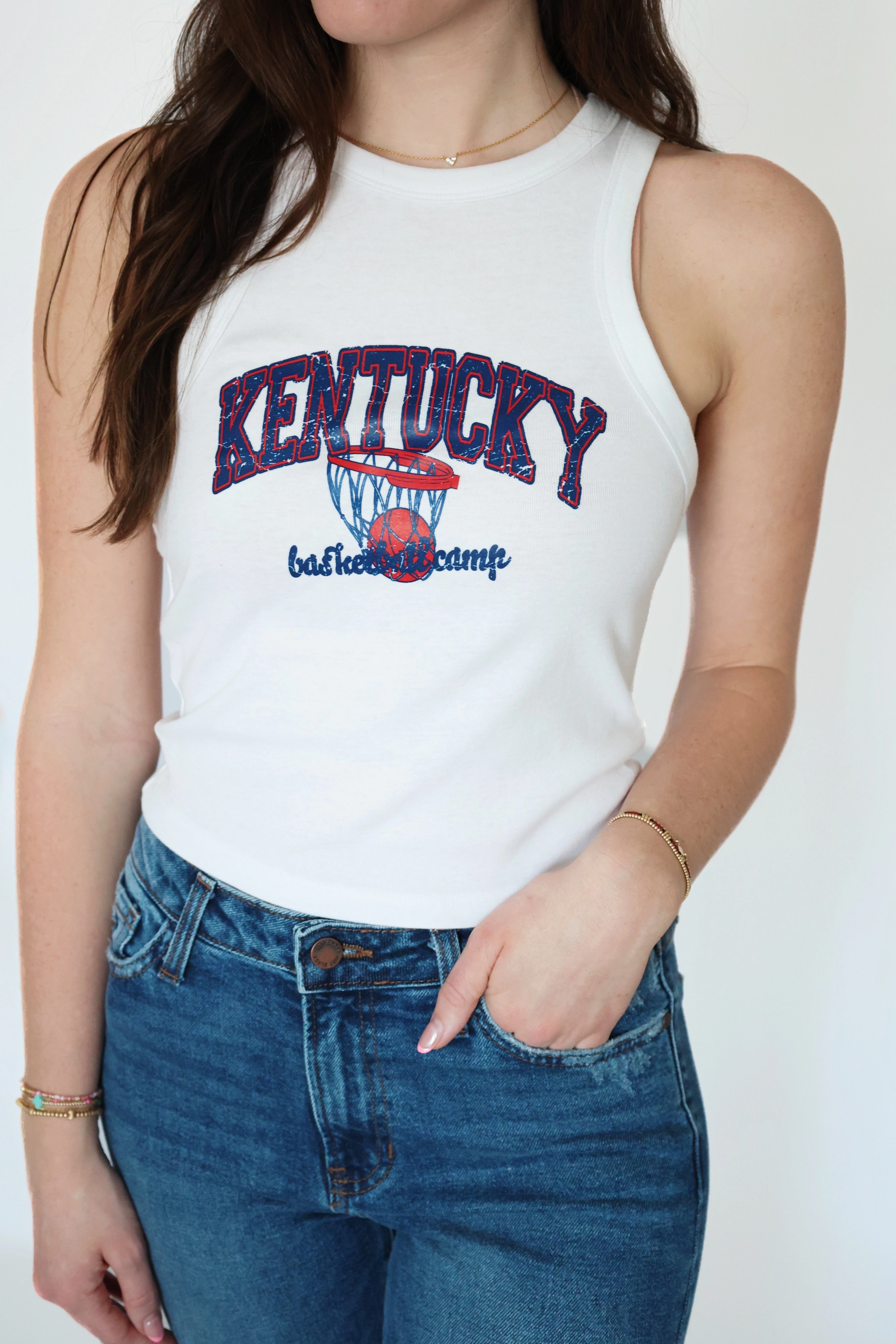 Bonded Seam Technique Kentucky Basketball Camp Tank(FINAL SALE)