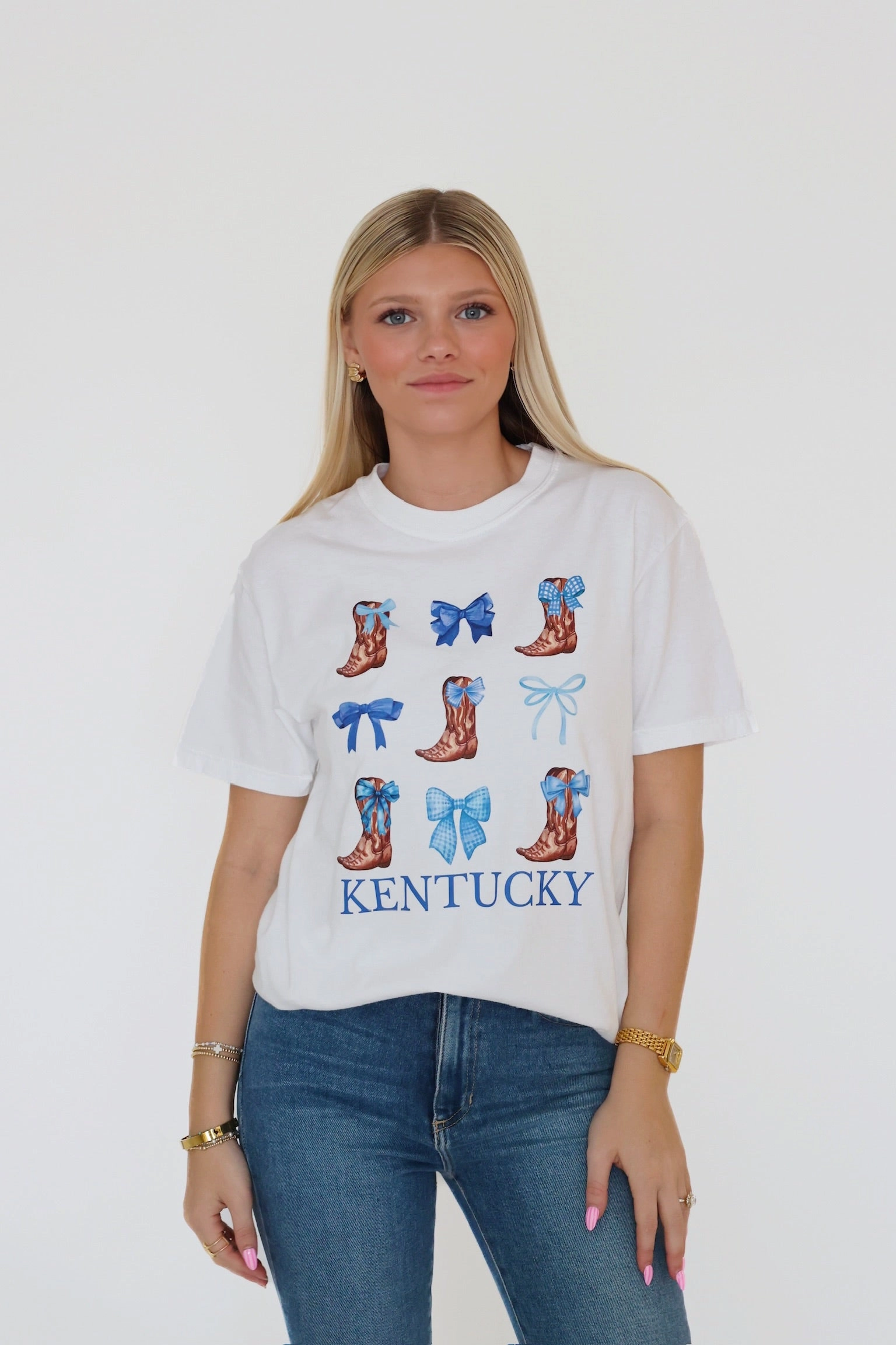 Kentucky Boots & Bows T-shirt RibbedTexture
