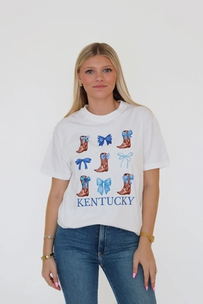 PaddedInsulation EcoFriendly Material Kentucky Boots & Bows T-shirt