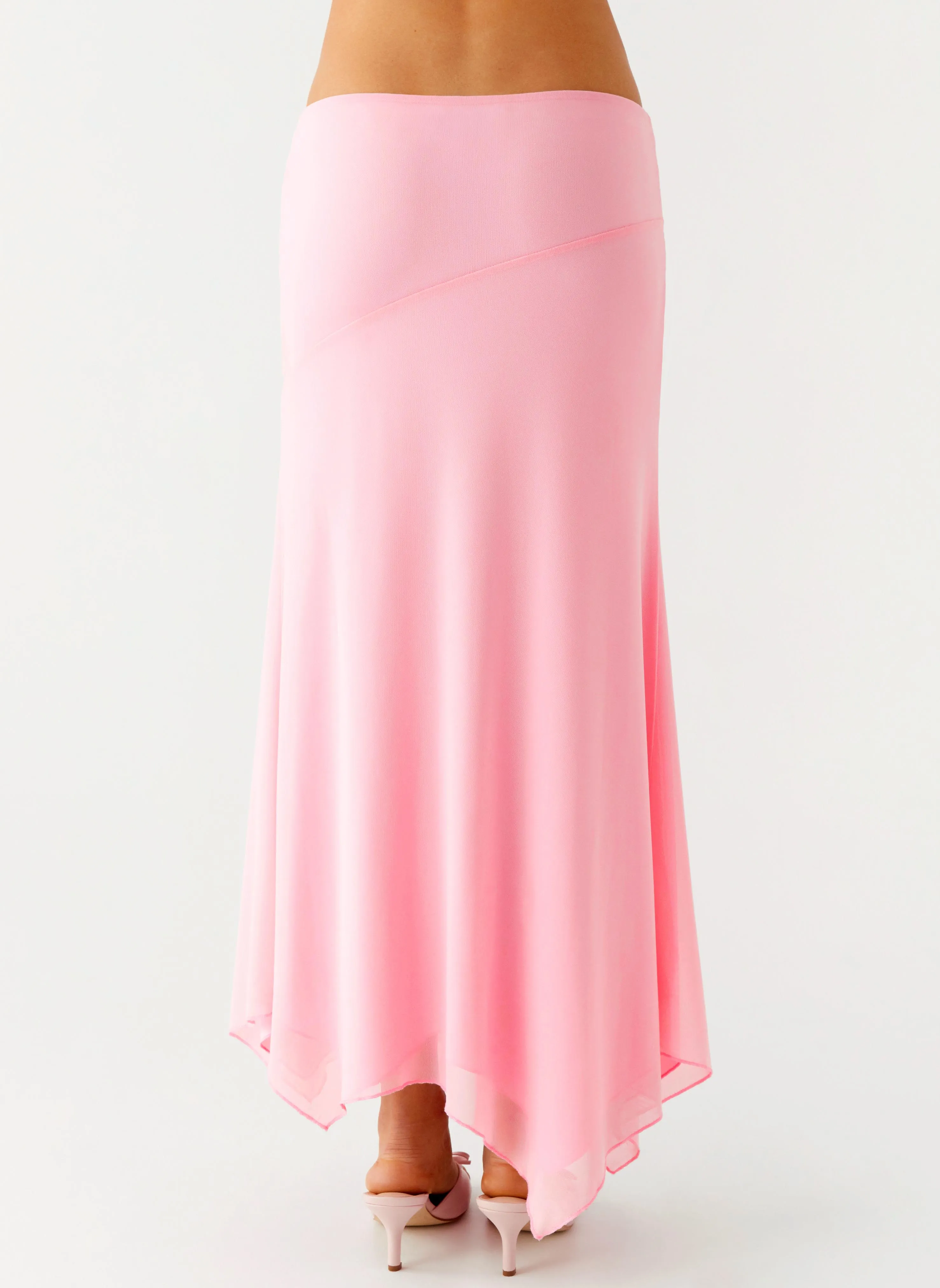 Kerrie Hanky Midi Skirt - Baby Pink Outfit Mood Outfit Details