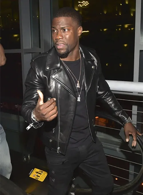 Kevin Hart Black Leather Jacket