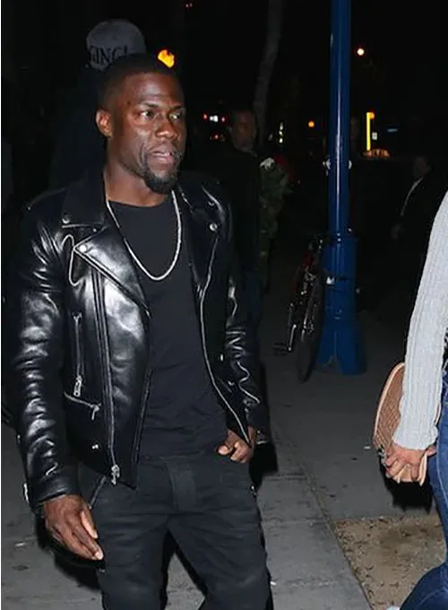 Kevin Hart Black Leather Jacket