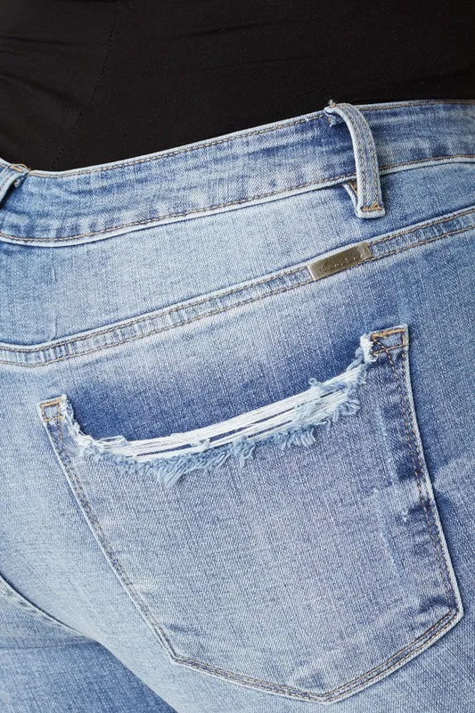 Kia Plus Mid Rise Ankle Skinny Jeans