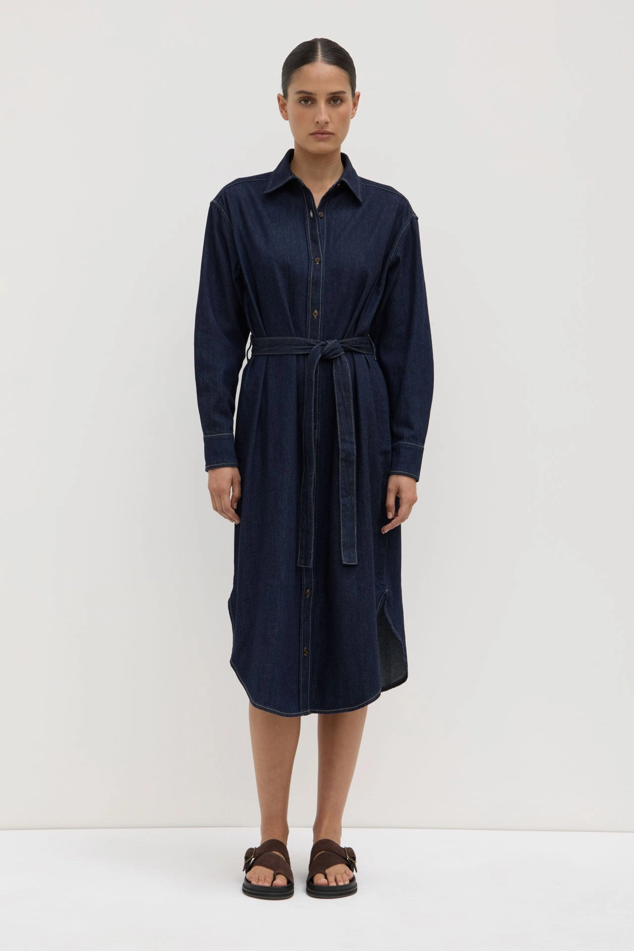 Casual weekend dress Romantic Vibes Kiera Recycled Denim Midi Shirt Dress