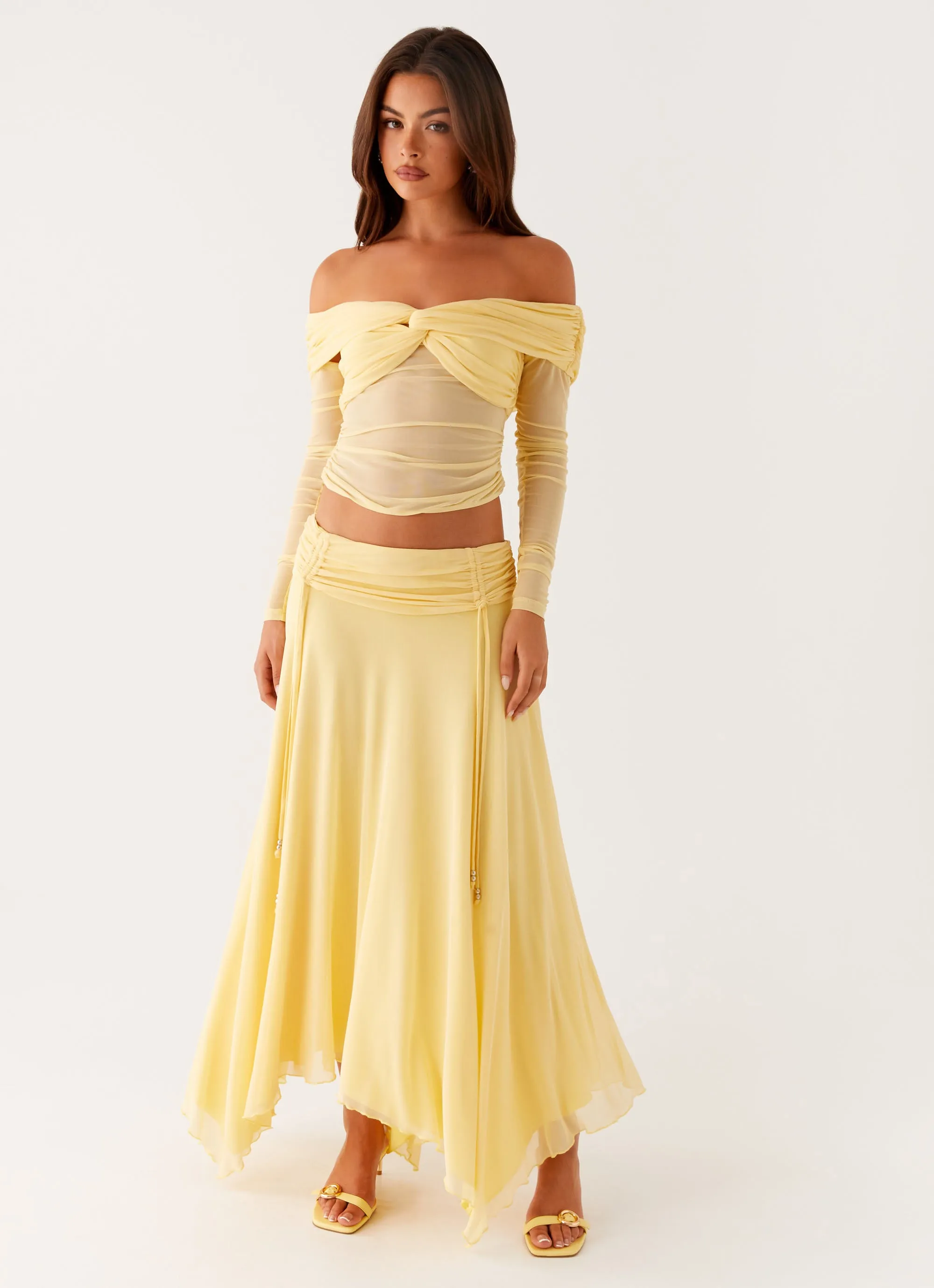 Kirrabilli Midi Skirt - Yellow Timeless Wear