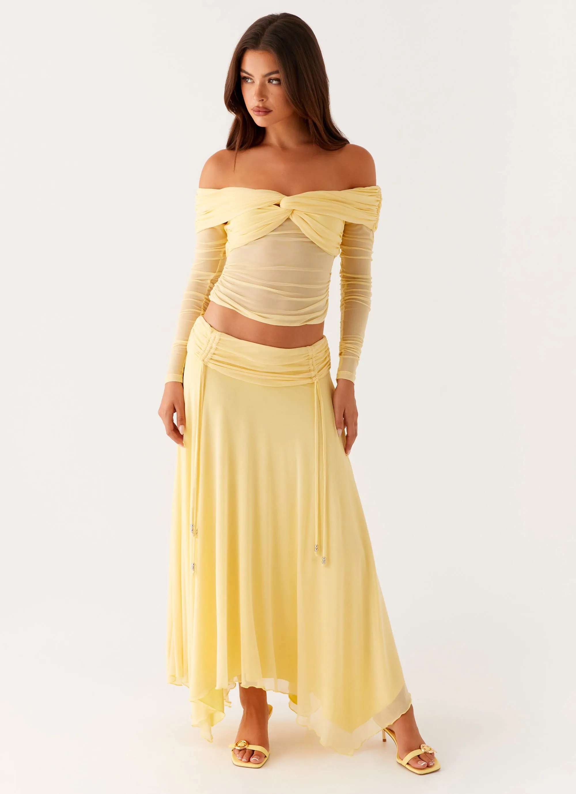 Kirrabilli Midi Skirt - Yellow Outfit Focus