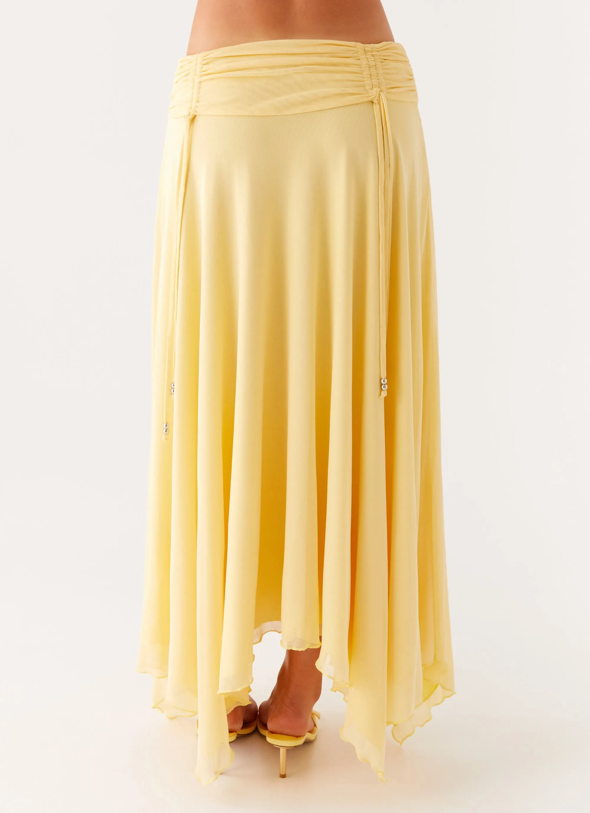 Kirrabilli Midi Skirt - Yellow Hemp Blend