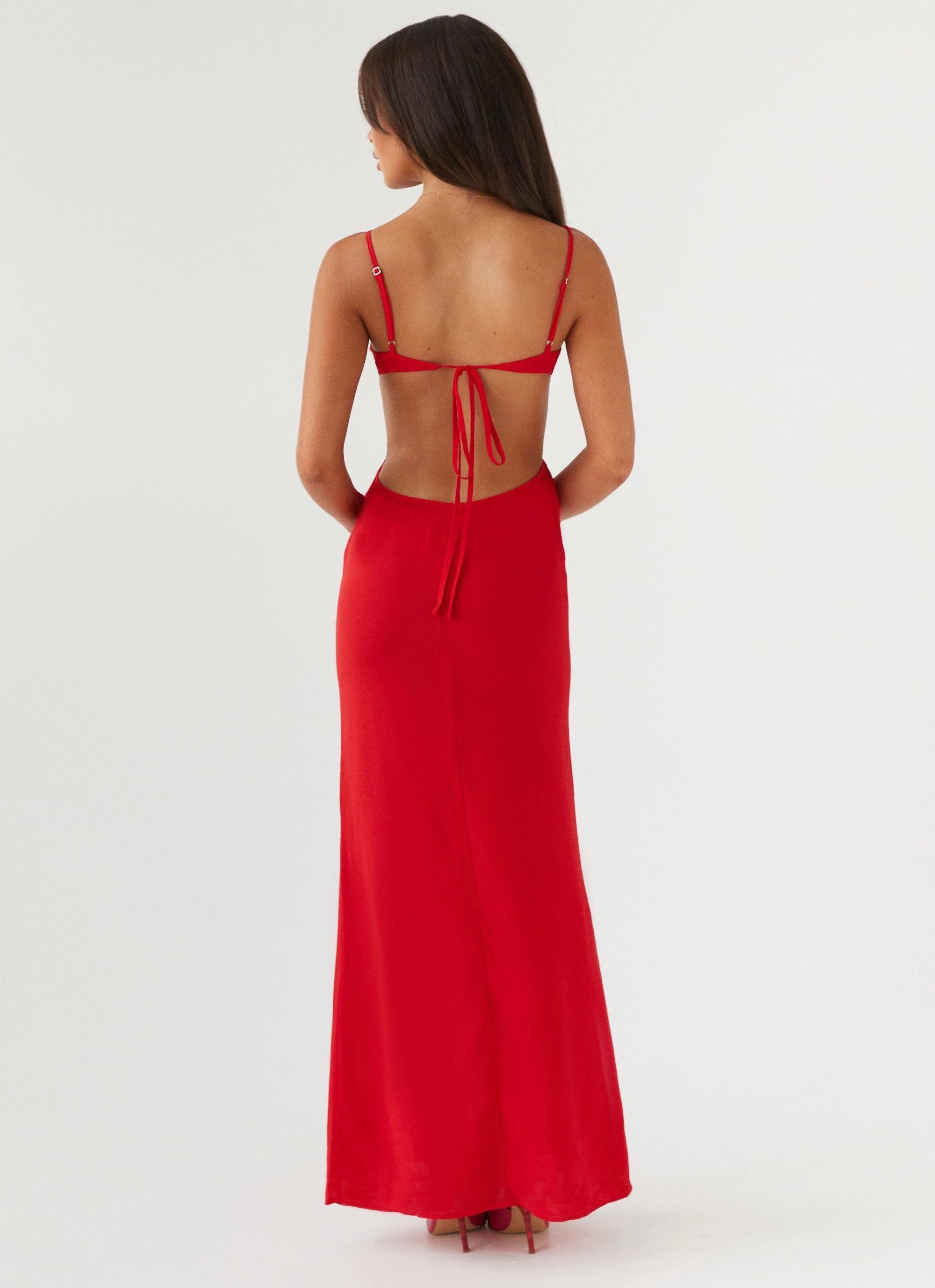 Subtle Fit Joyful Look Klara Cut Out Maxi Dress - Red