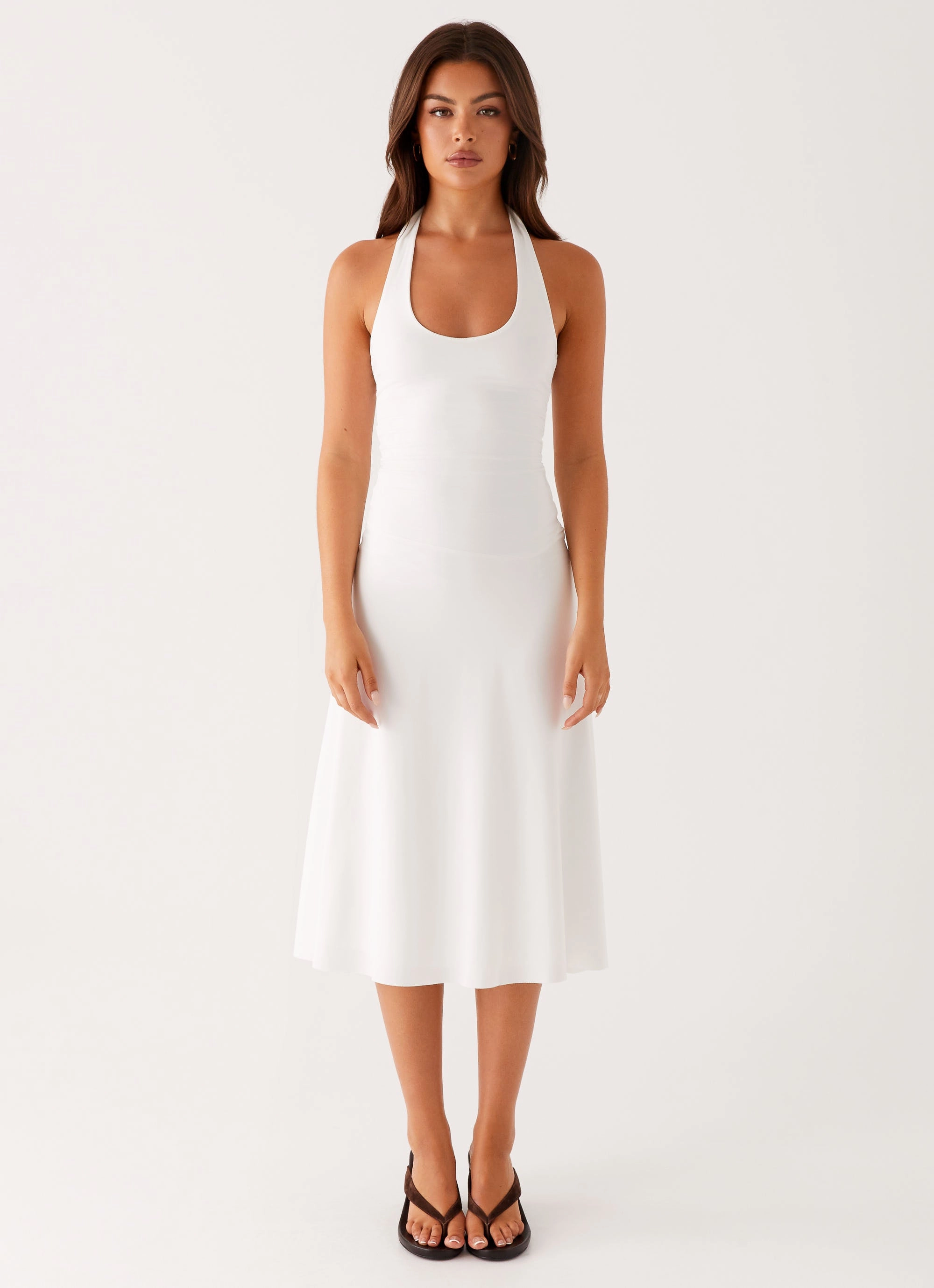 Klyne Midi Dress - Ivory City Layers Basic Cool