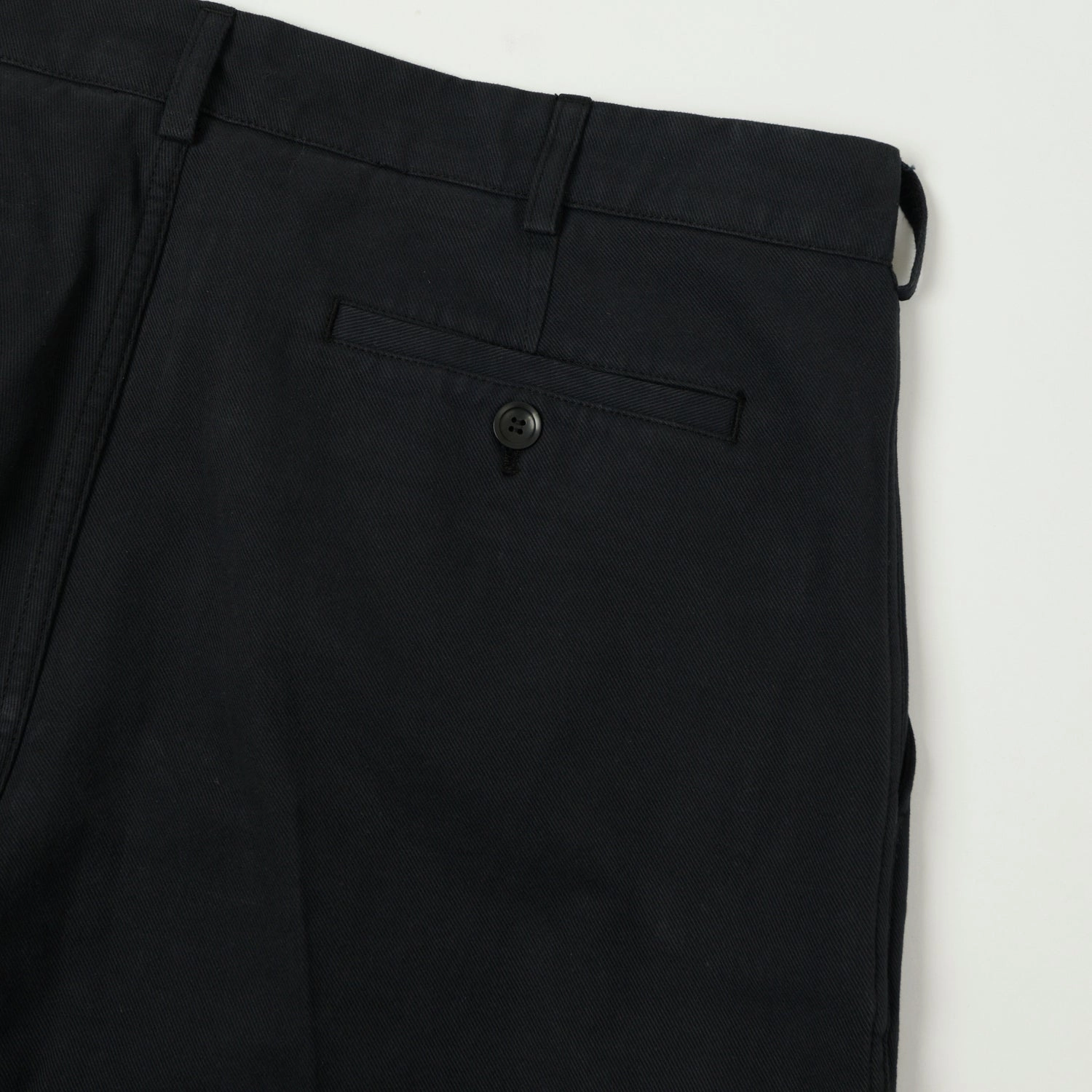 Knickerbocker Canal Pleated Twill Cotton Pant - Black