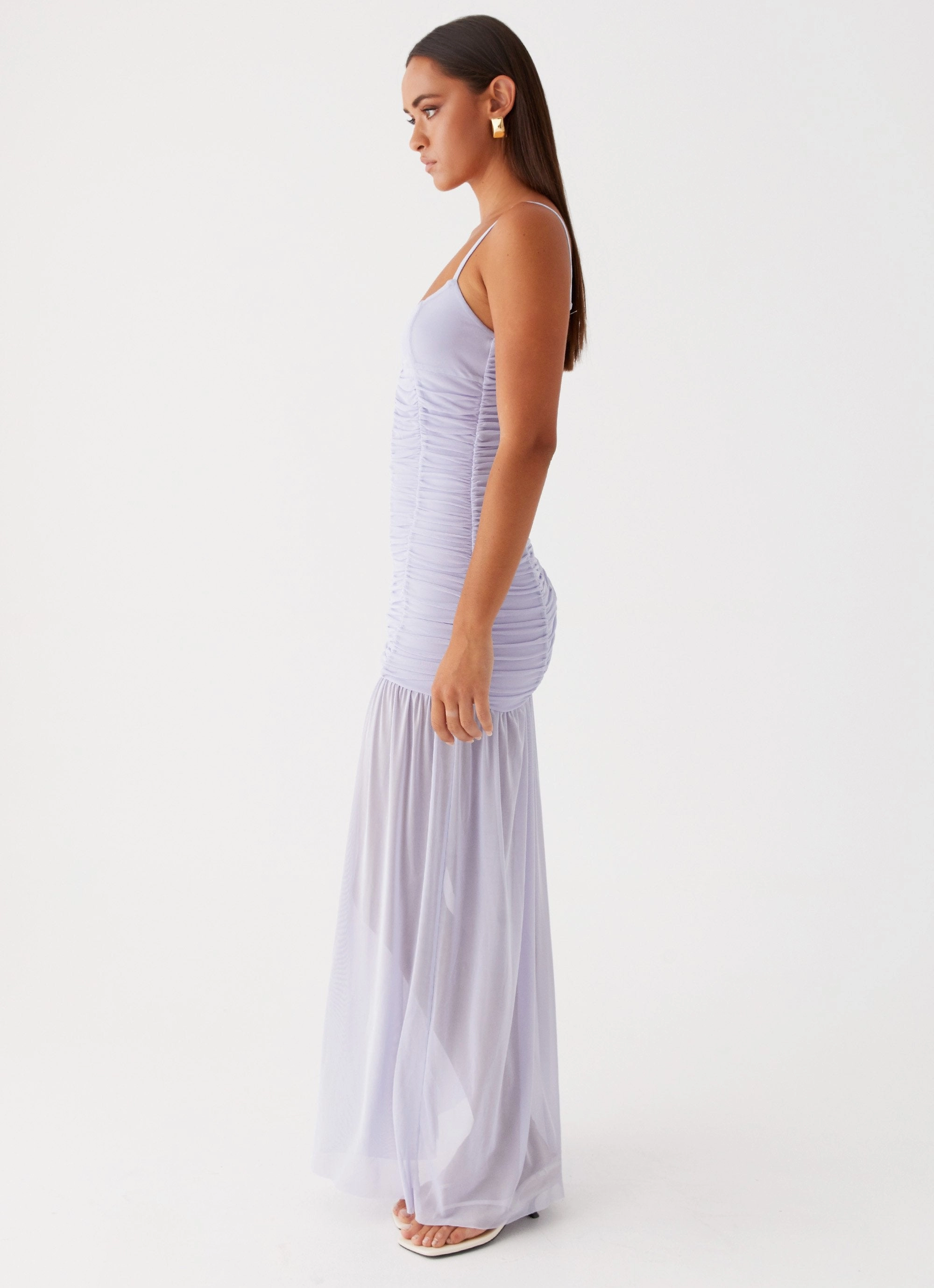 Party Safe Constance Mesh Maxi Dress - Lavender