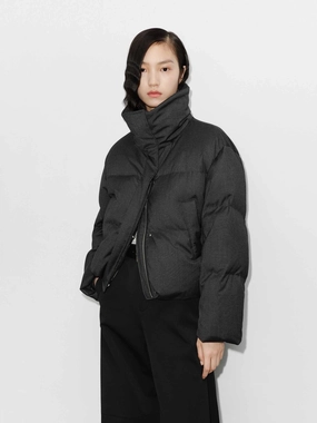 Knitted Collar Quilted Jacket Knitted Collar Quilted Jacket