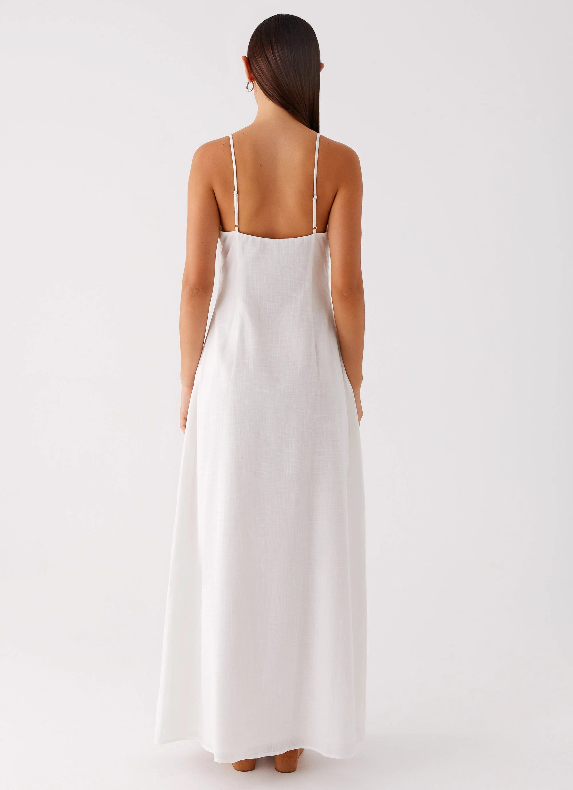 Madeleine Scoop Neck Maxi Dress - Off White Spring Ready Casual chic dress