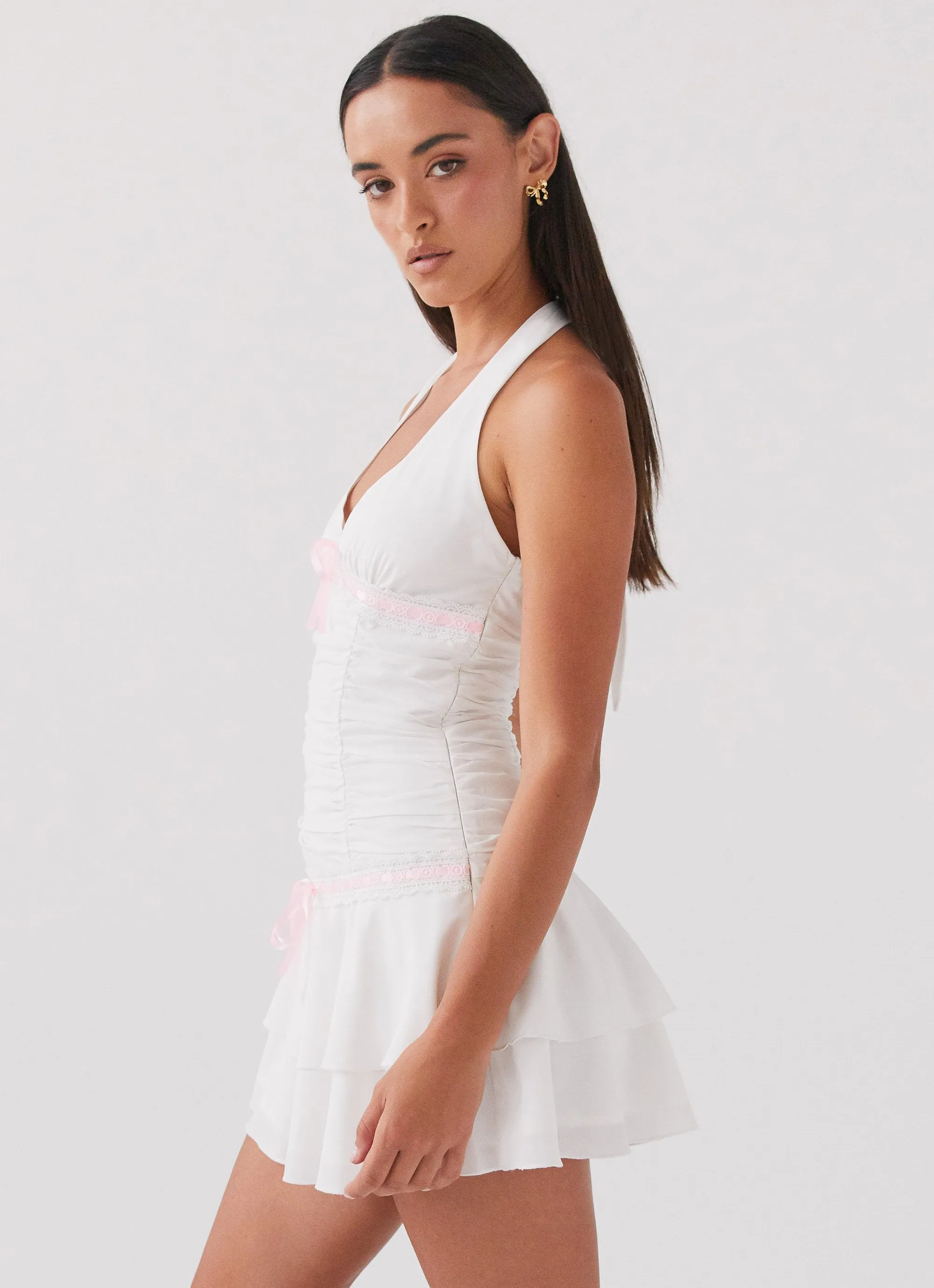 Kordyn Mini Dress - White Hypoallergenic Lining Road Trip Ready