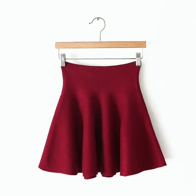 Korea Pleated Plus Size High Waist Skirt