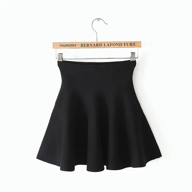 Korea Pleated Plus Size High Waist Skirt