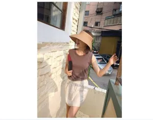 Korean Slim Look Casual Cotton Blend Skirt Line A-Line All-Matching Hip Flattering Women Skirt