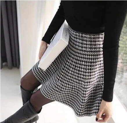 Korean Trendy Slim Look Knitted Skirt A-Line Skirt