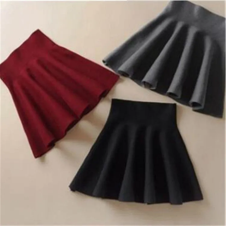 Korean Trendy Slim Look Knitted Skirt A-Line Skirt