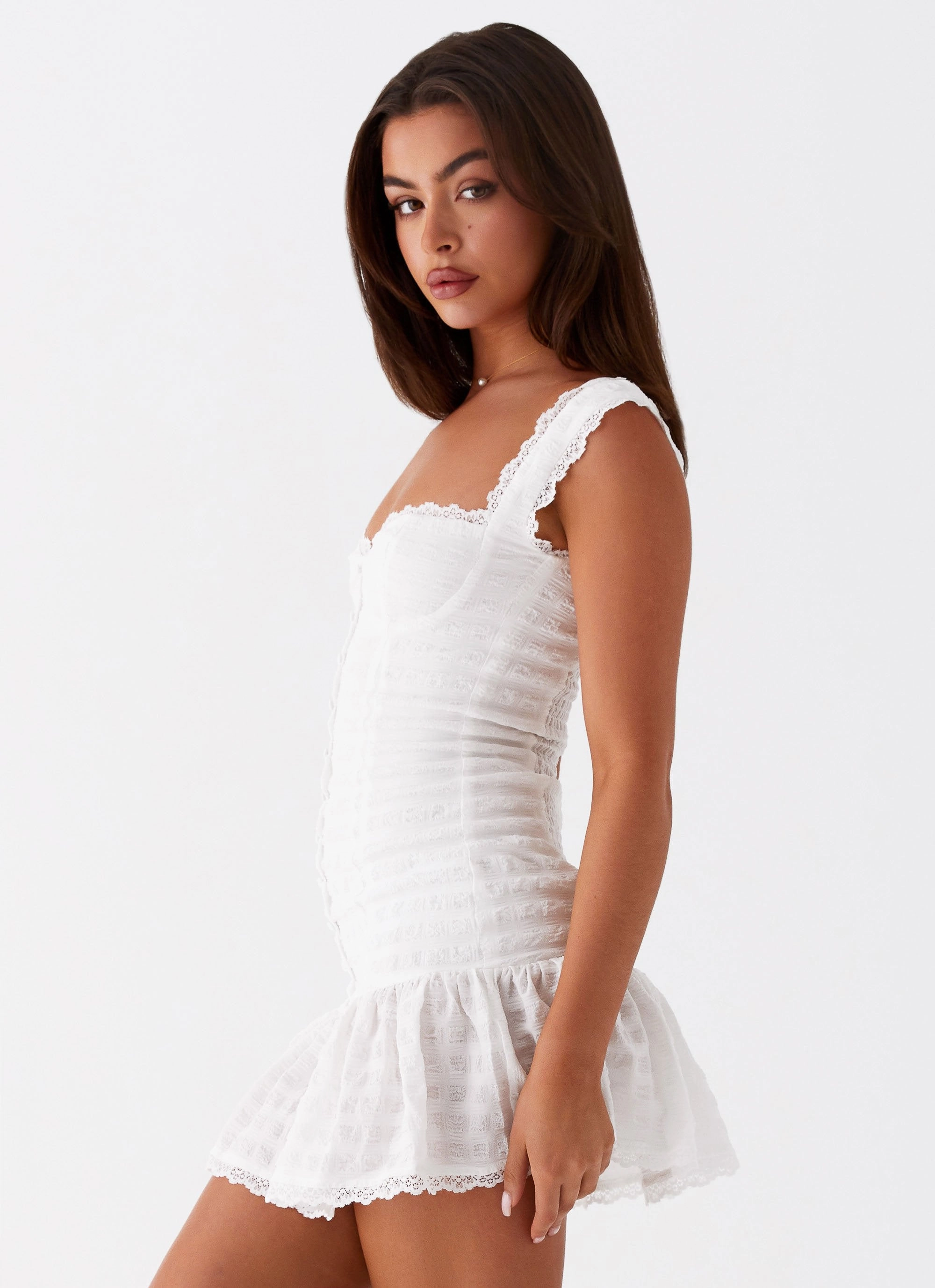 Kristina Mini Dress - White Travel-Style Clean Aesthetic
