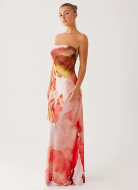 Subtle Motion Kunis Maxi Dress - Peach Rose