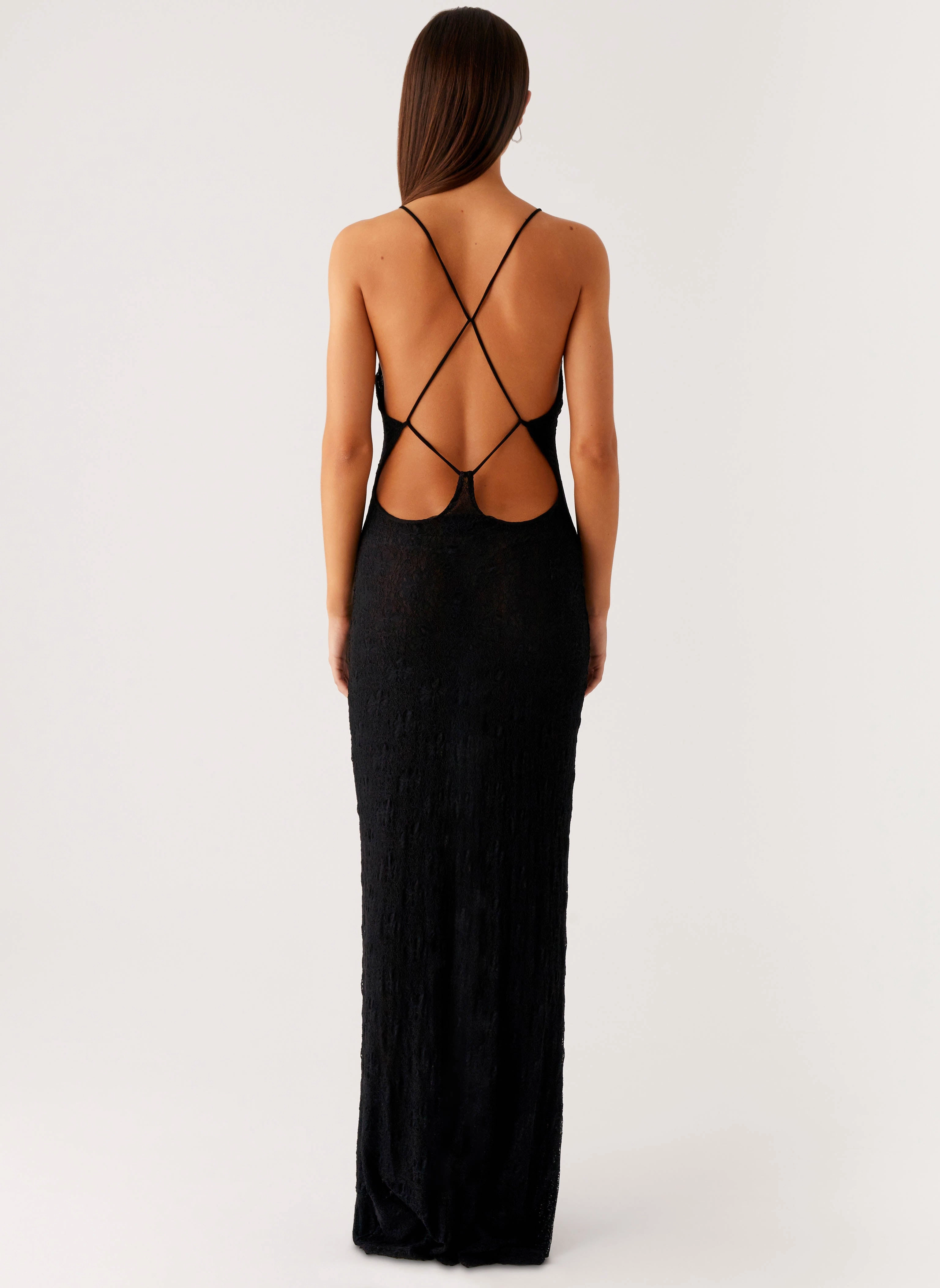 Kylia Maxi Dress - Black AntiStaticMaterial Polished Motion