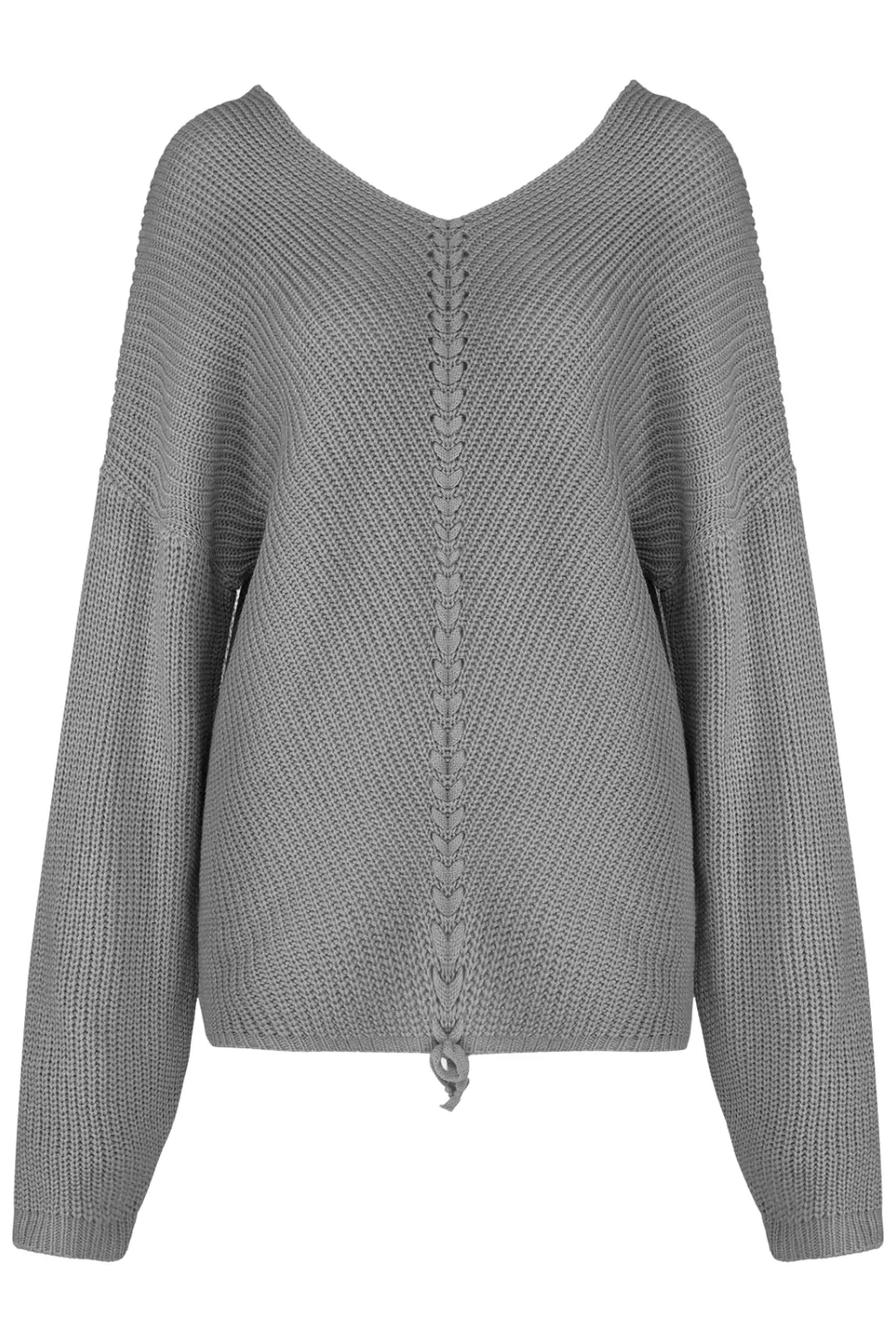 'Kylie' Full Size Loose V-neck Drawstring Knitted Sweaters (6 Colors)