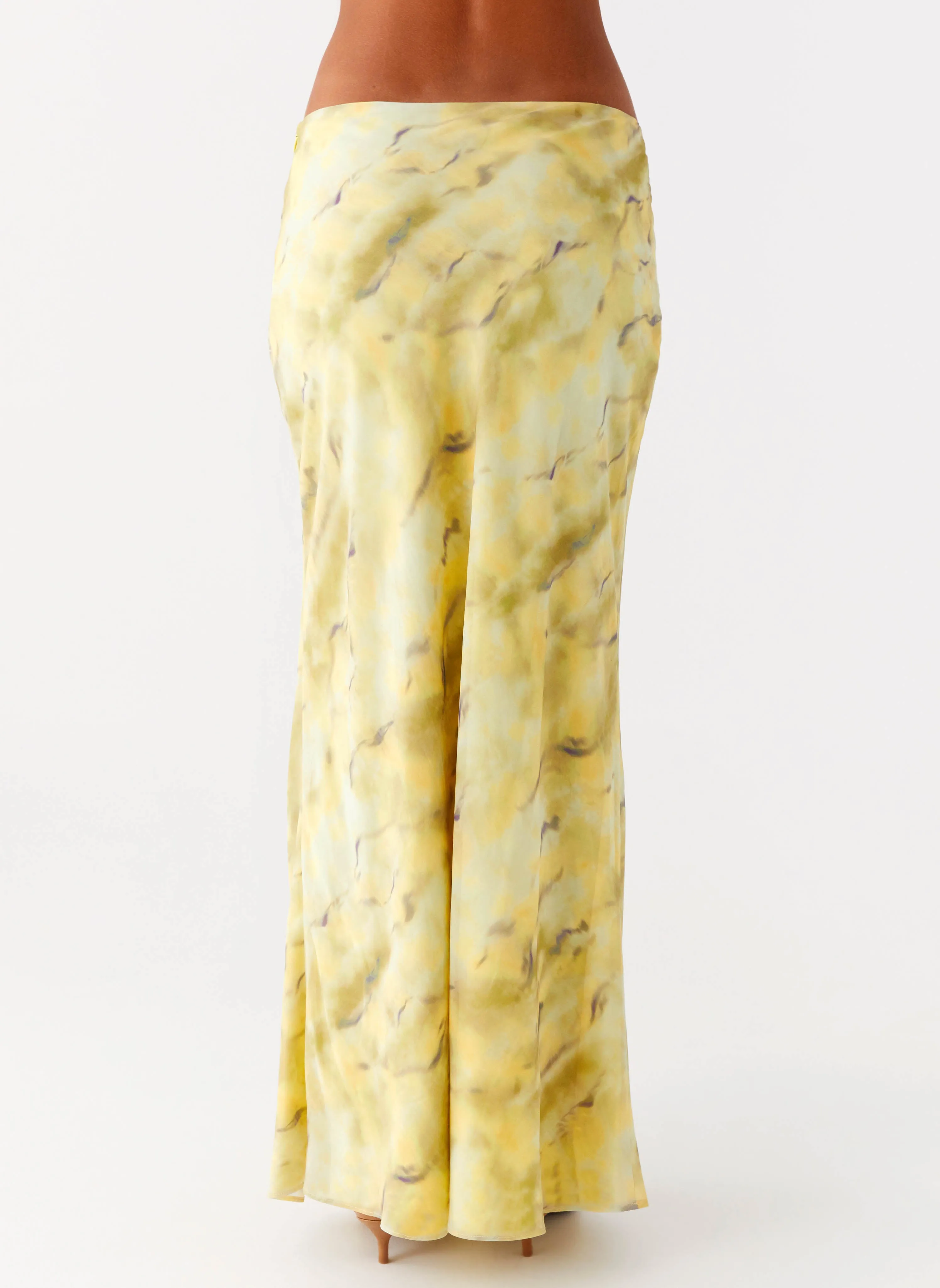 Kylo Low Rise Maxi Skirt - Yellow Tie Dye All Season Wear Contemporary Mood