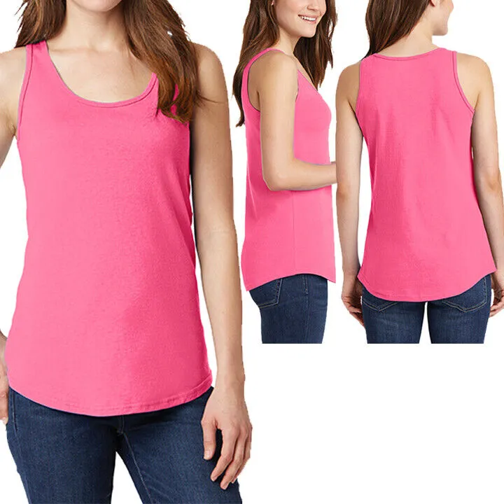 Ladies Plus Size Tank Top Neons Sleeveless Womens T-Shirt Top XL, 2XL 3XL, 4XL