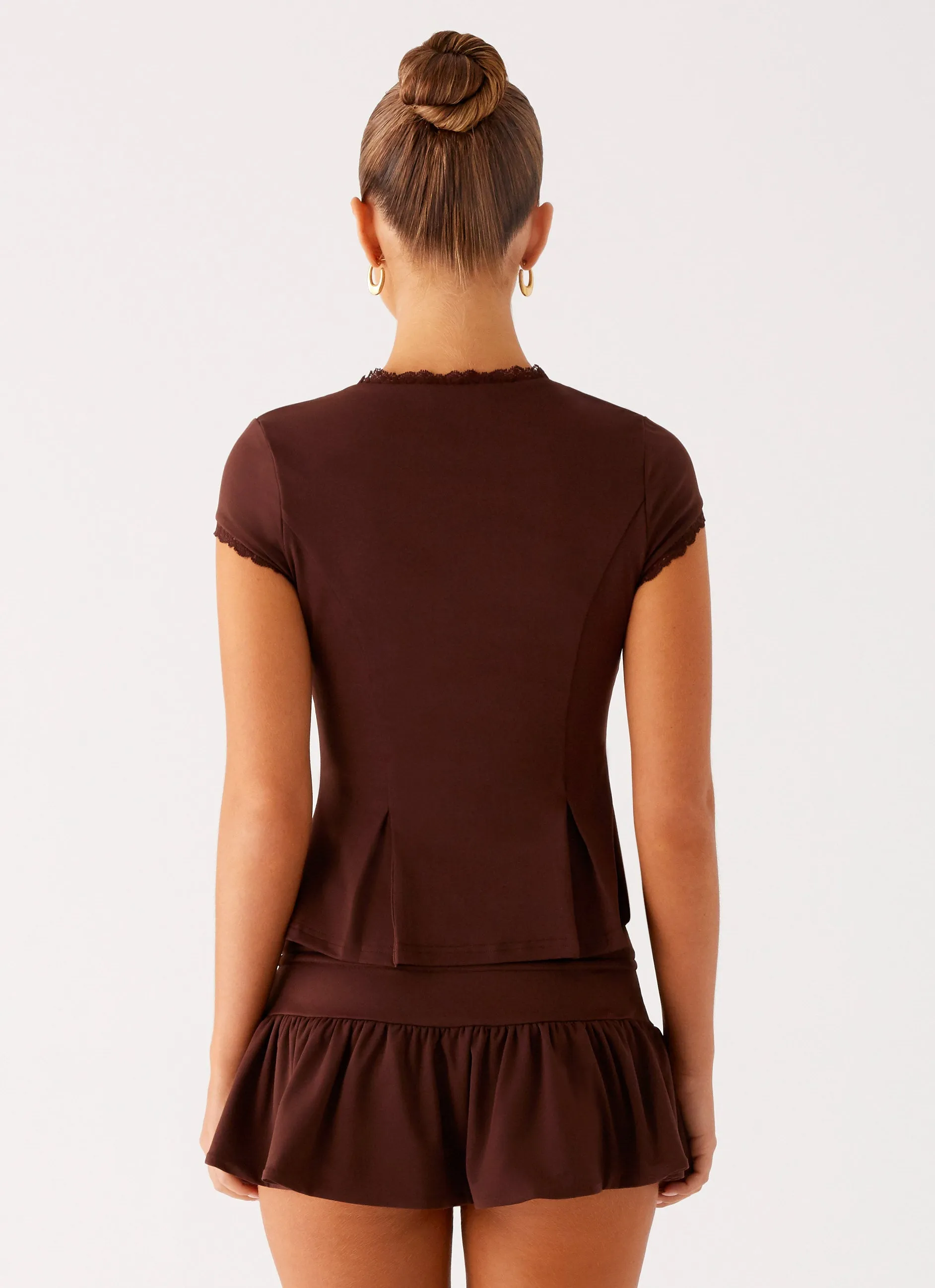 Smooth Feel Landon Mini Skort - Chocolate