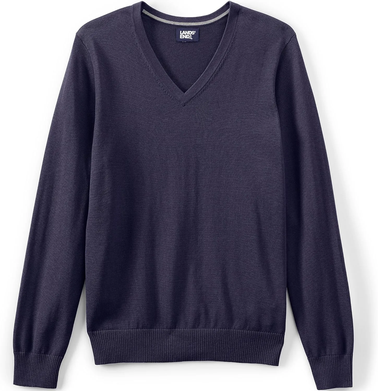 Lands' End Men's Cotton Modal V-Neck Sweater