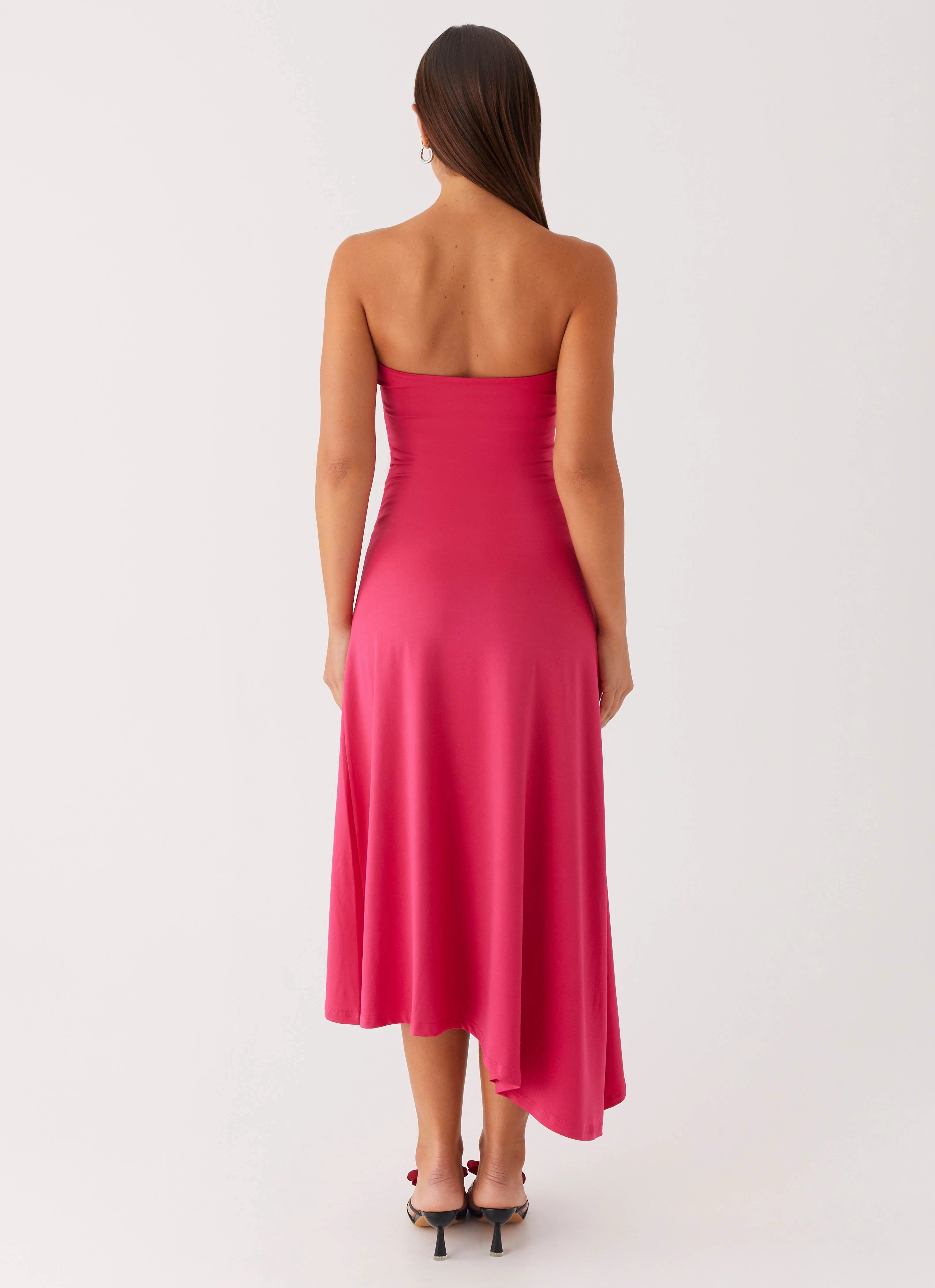 Laoise Midi Dress - Hot Pink Fitted Design