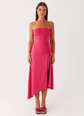 Laoise Midi Dress - Hot Pink Relaxed fit wear Laoise Midi Dress - Hot Pink Urban Aesthetic