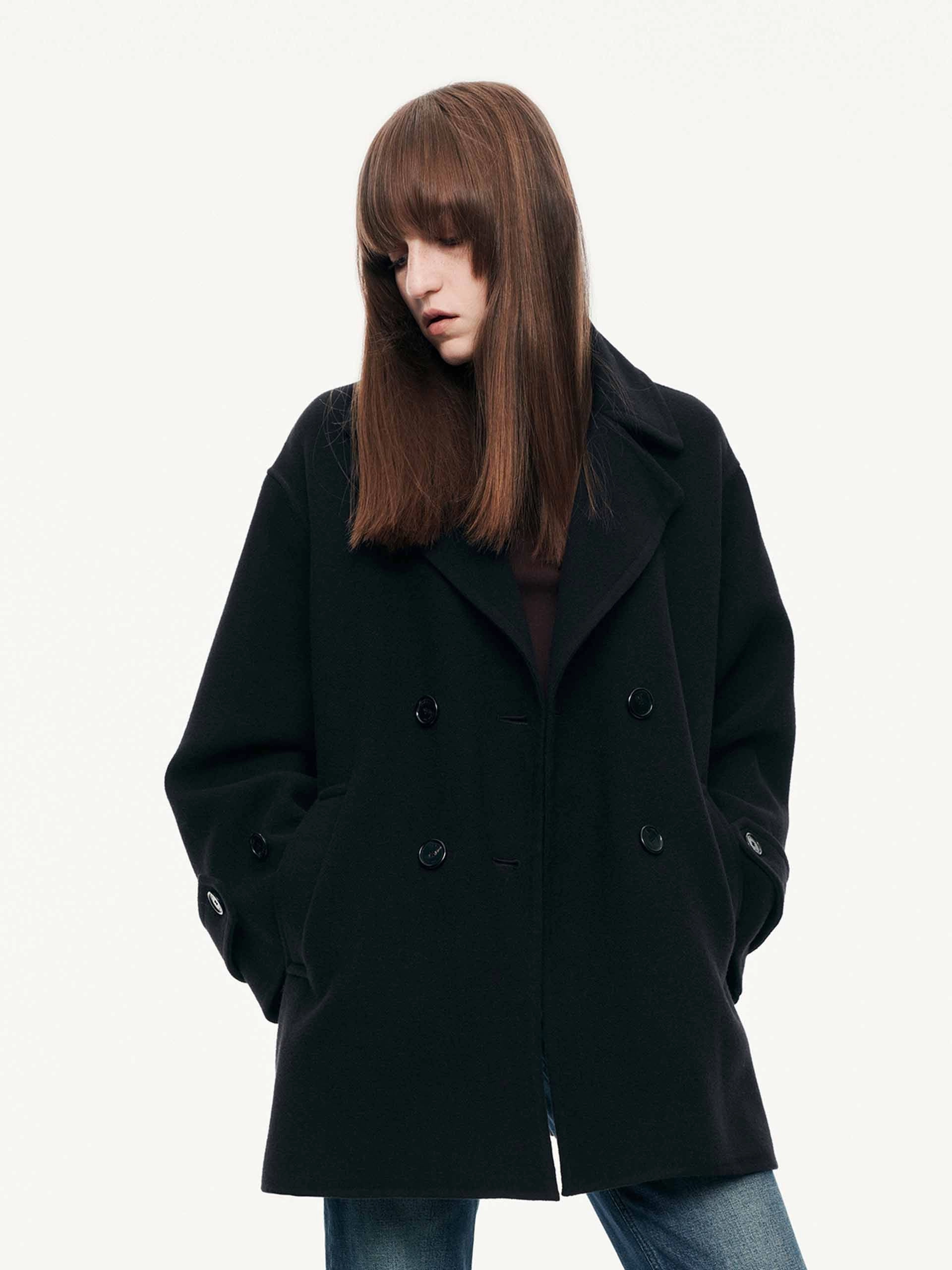 Lapel Double Breasted Coat