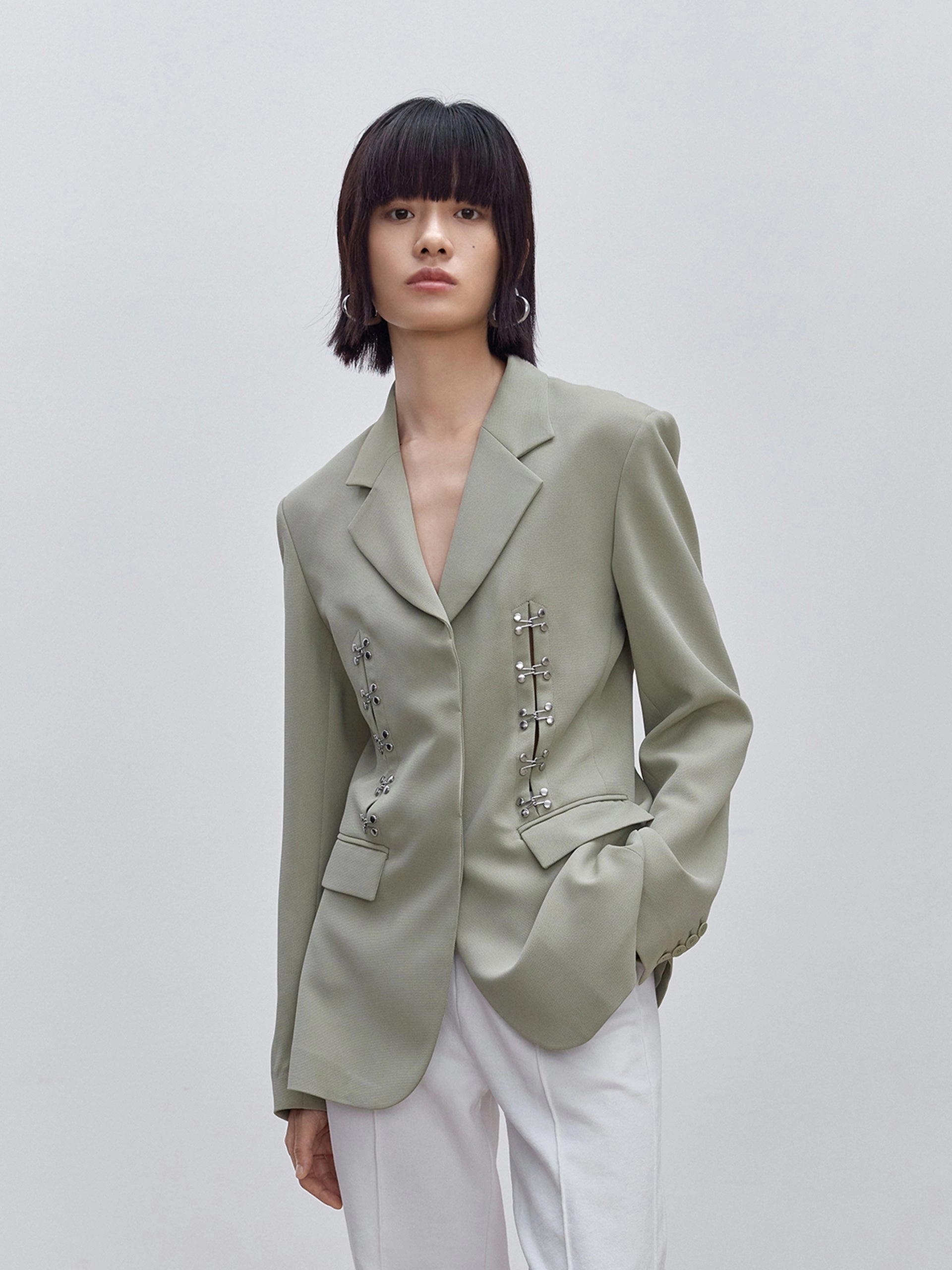 Lapel Structured Blazer