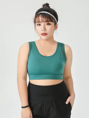 Large Size Sports Underwear Women Shockproof Fat Mm Big Breasts Running Bra Fitness Yoga Vest