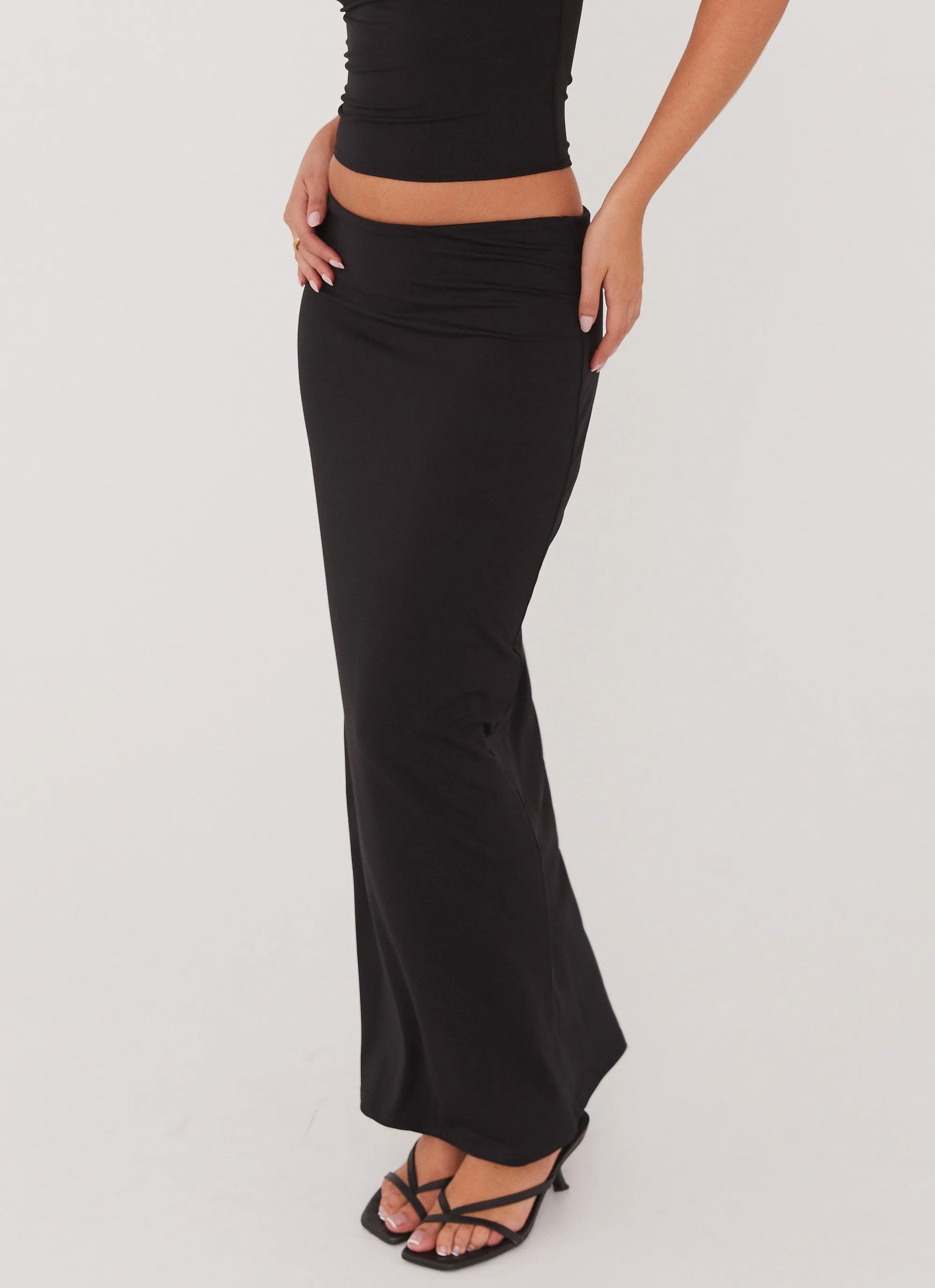 Comfy Style Solace Soul Maxi Skirt - Black