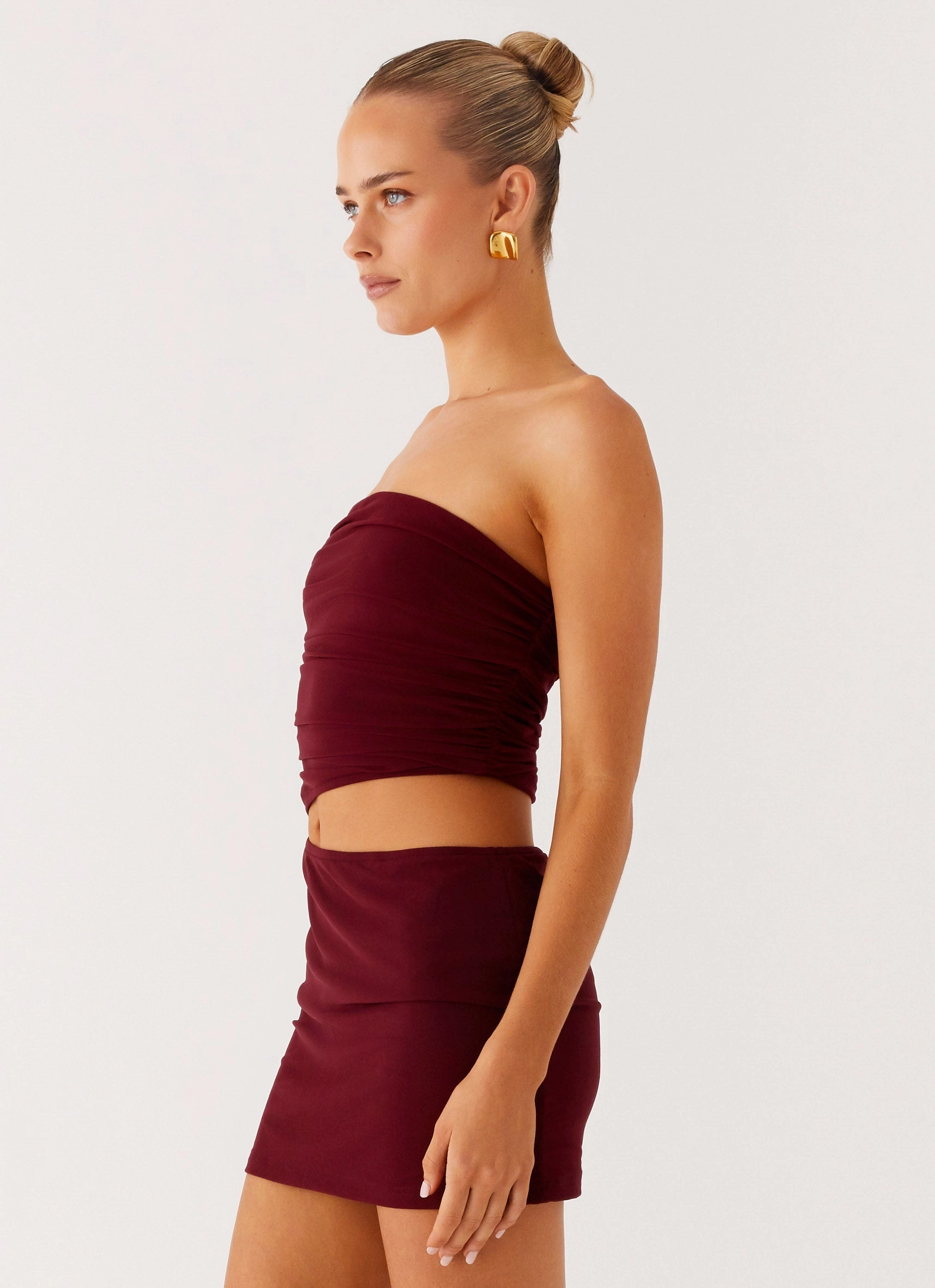 Last Heartbreak Mini Dress - Burgundy Soft Touch