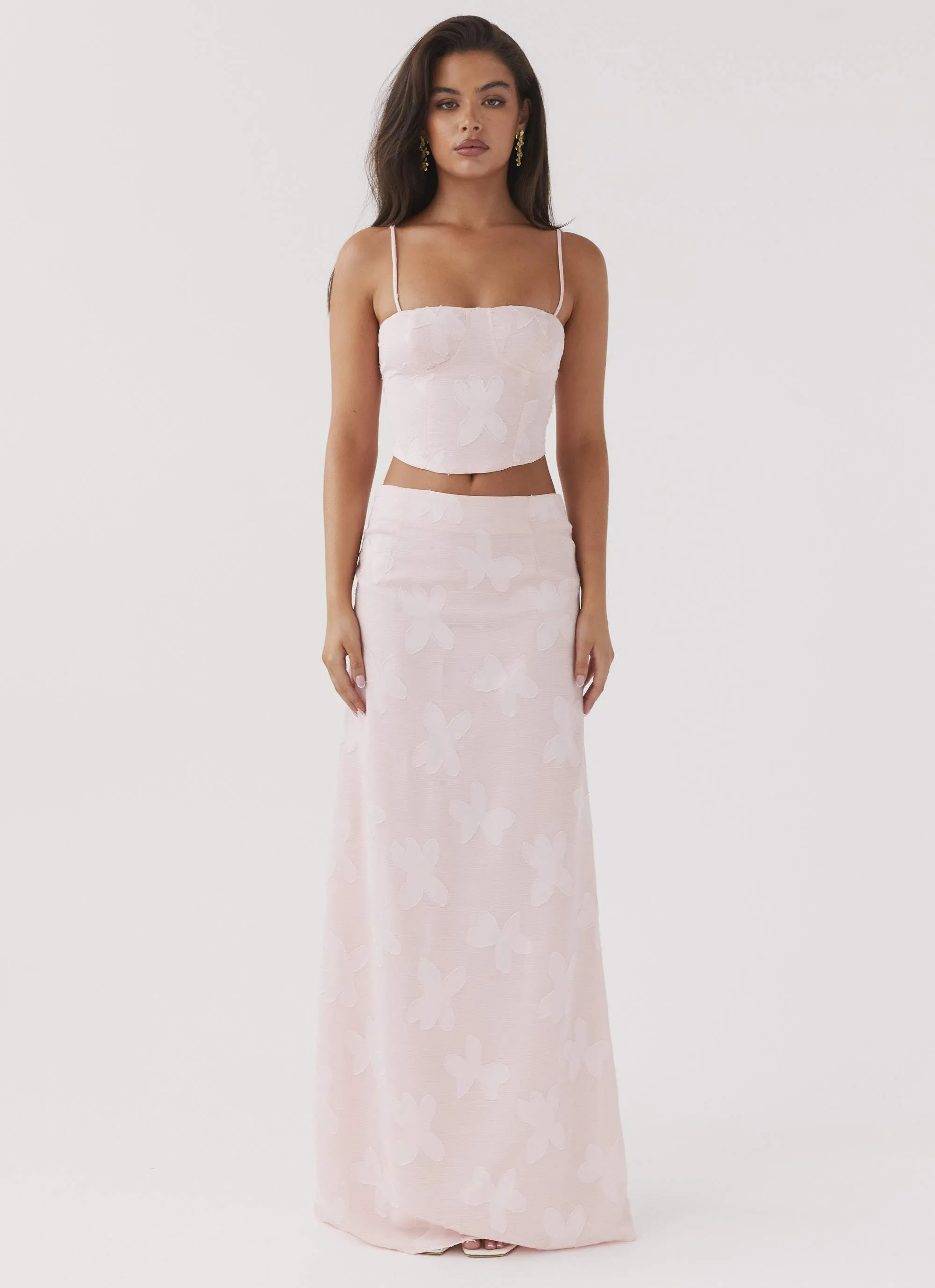 Stylish T-shirt GarmentDyed Best Love Lace Up Top - Pink Petal