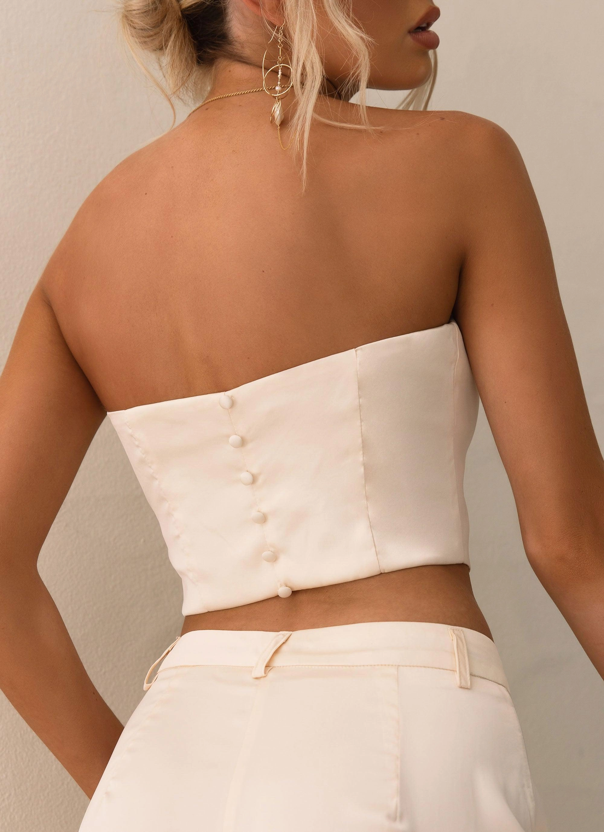 FlexibleCuff The Real Thing Bustier Top - Pearl