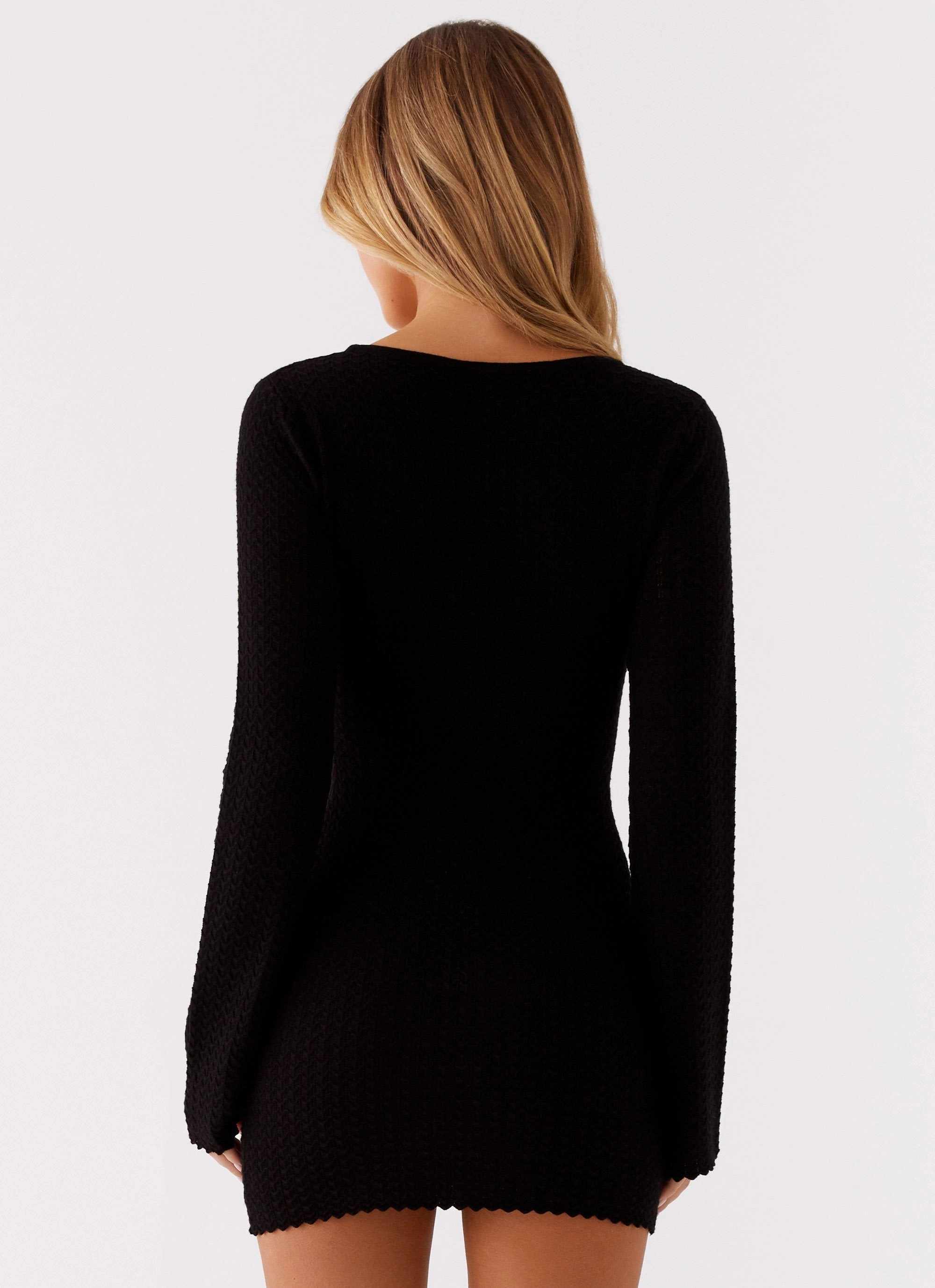 Easy to Wear Lavelle Knit Mini Dress - Black